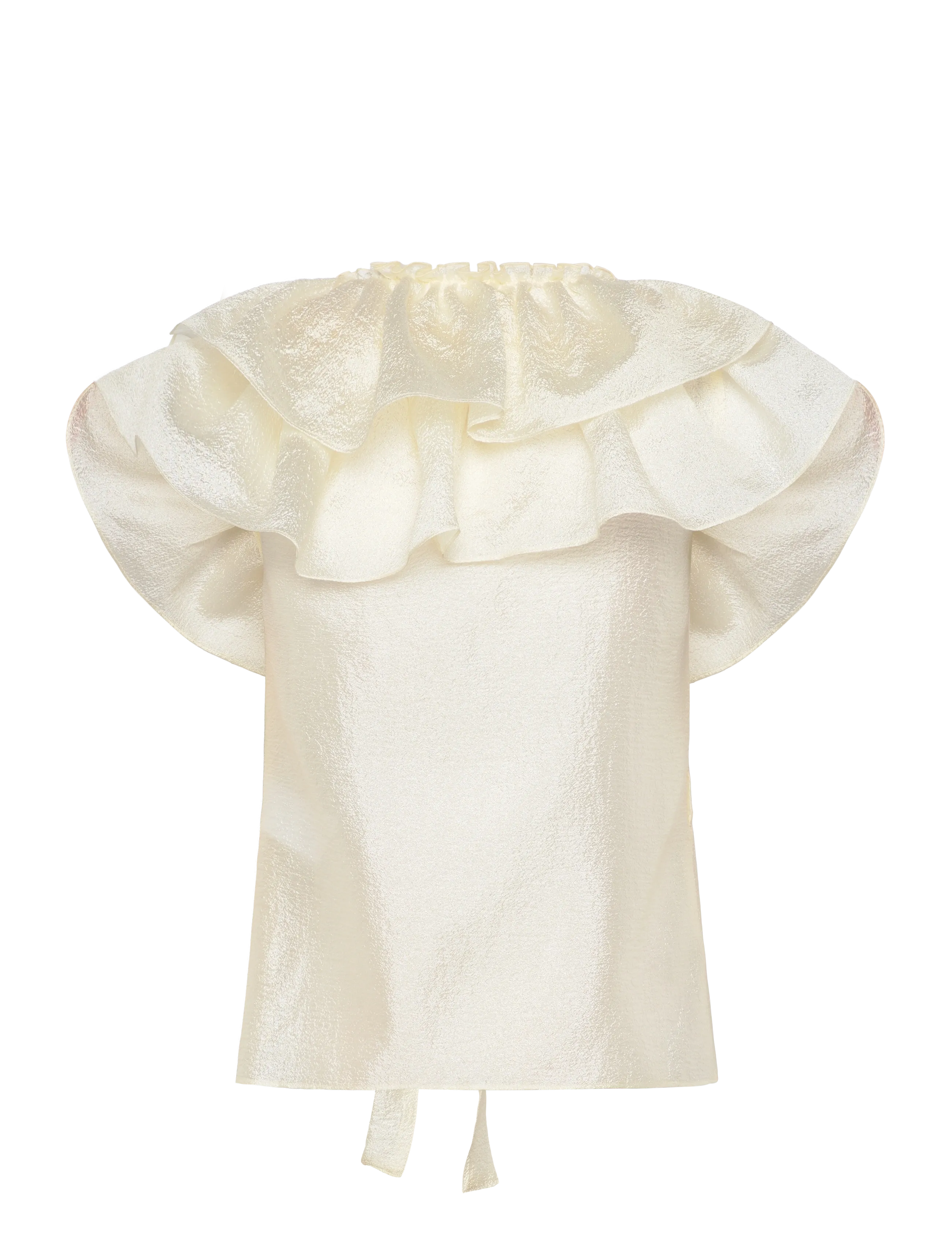 Ida Sjöstedt - EYRA TOP - kurzämlige blusen - cream white - 3