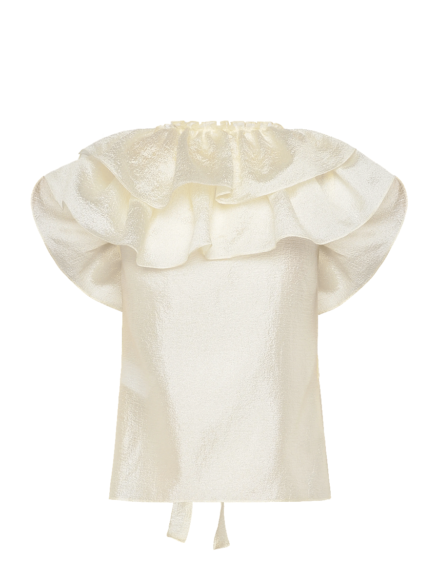 Ida Sjöstedt - EYRA TOP - kortärmade blusar - cream white - 3