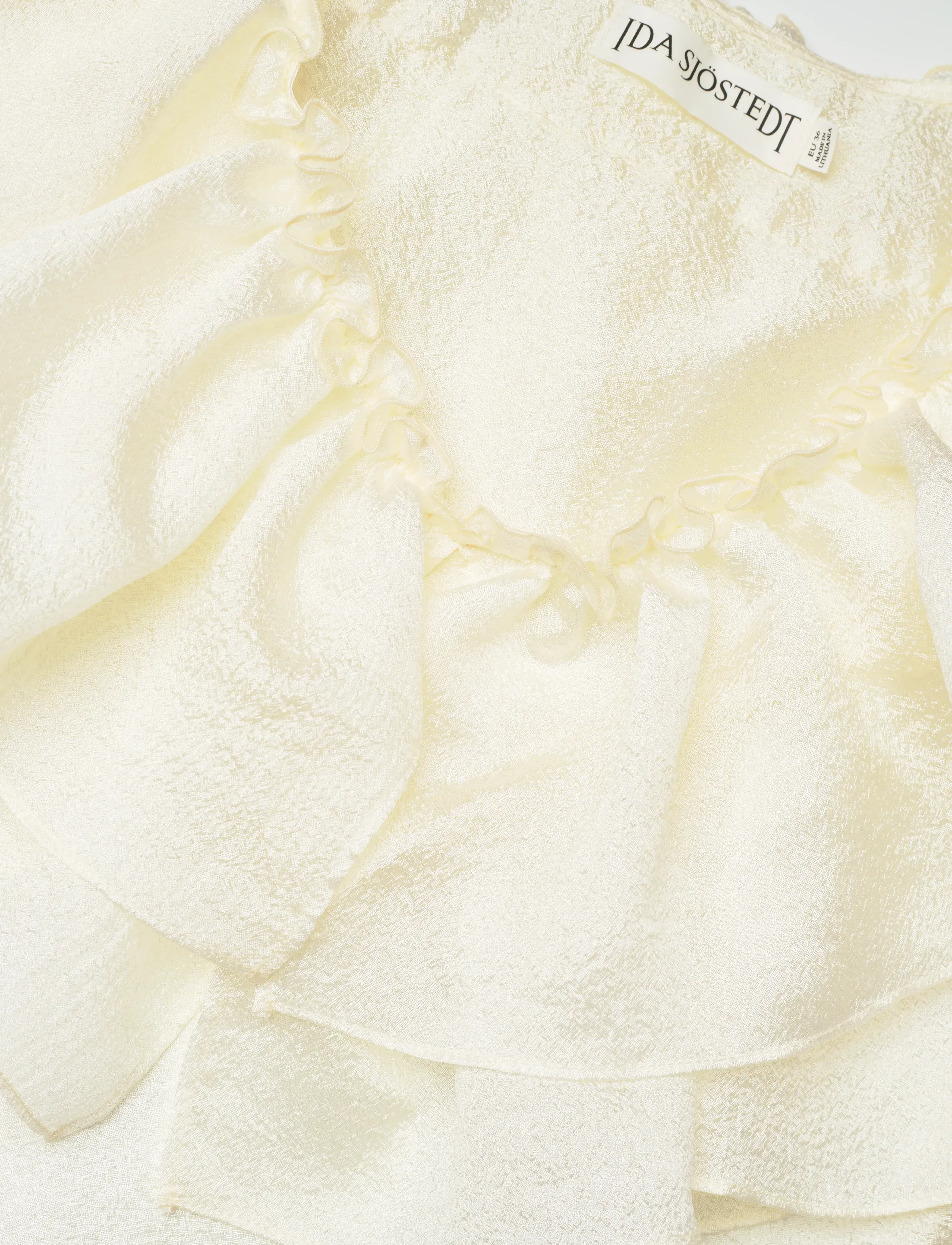 Ida Sjöstedt - EYRA TOP - kurzämlige blusen - cream white - 4