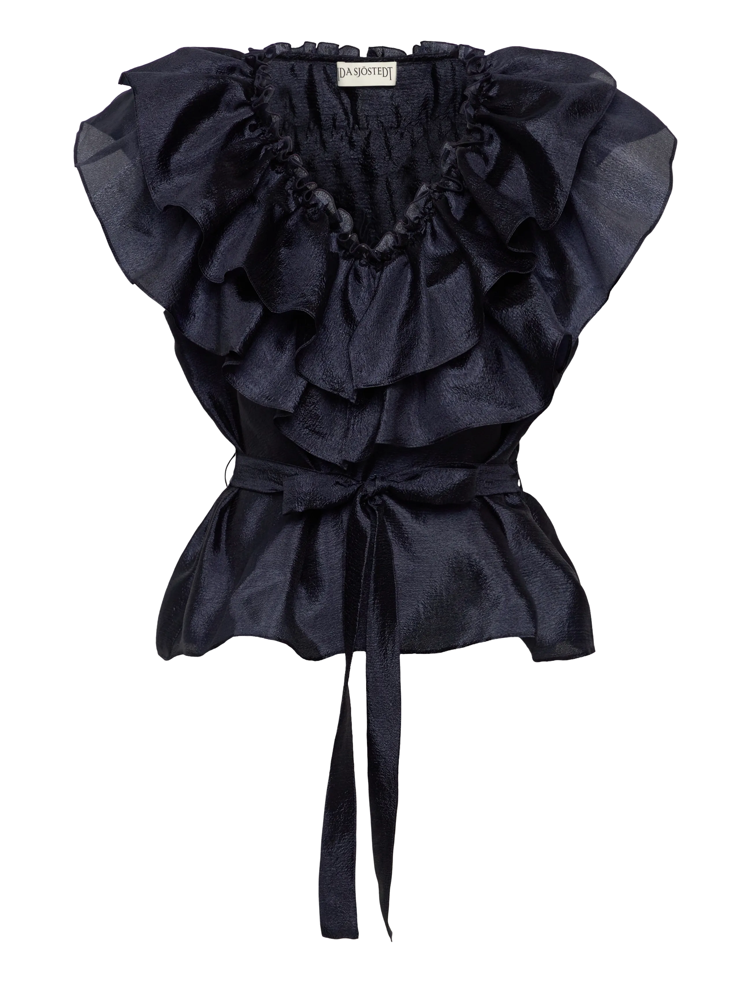 Ida Sjöstedt - EYRA TOP - kortærmede bluser - midnight - 1