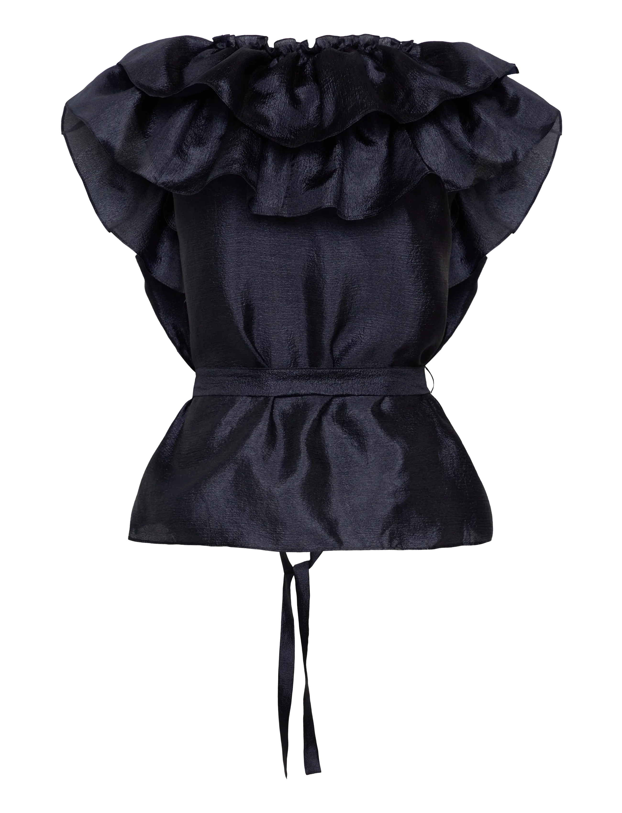 Ida Sjöstedt - EYRA TOP - kortærmede bluser - midnight - 2