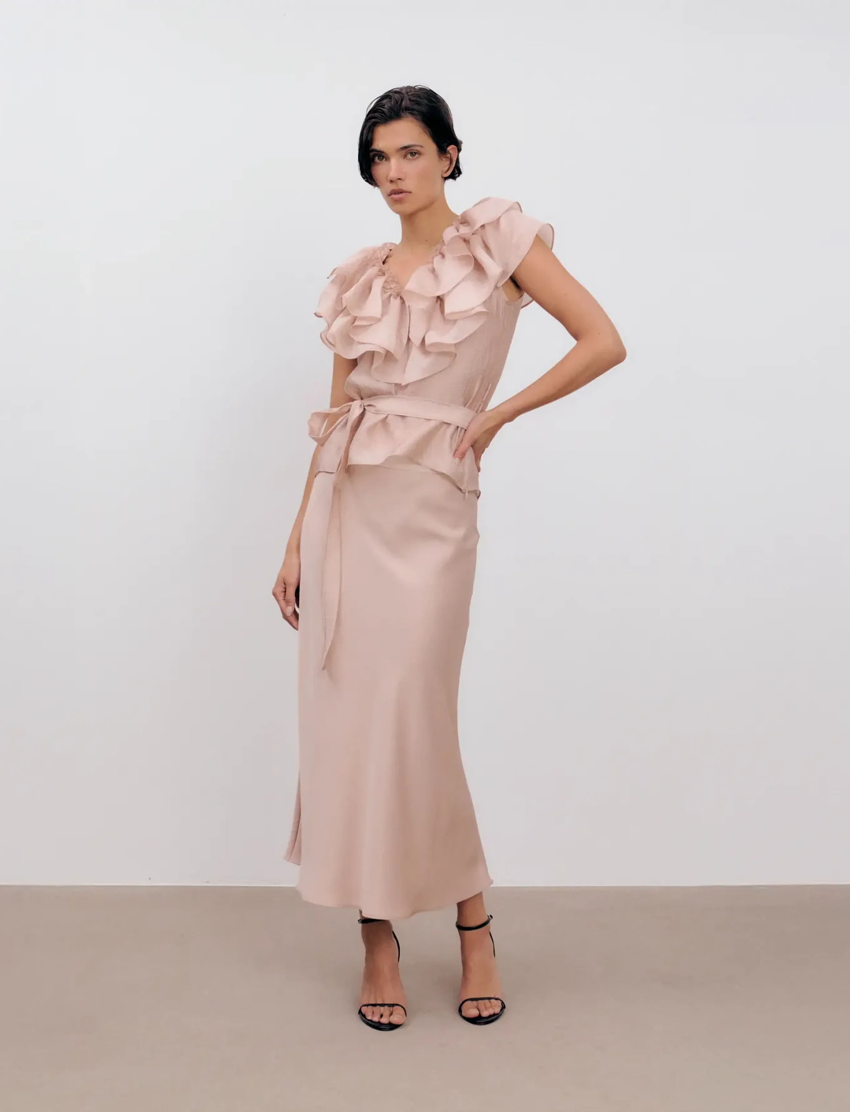 Ida Sjöstedt Eyra Top, Kvinder, Flæsebluse, Pink, Str: 36