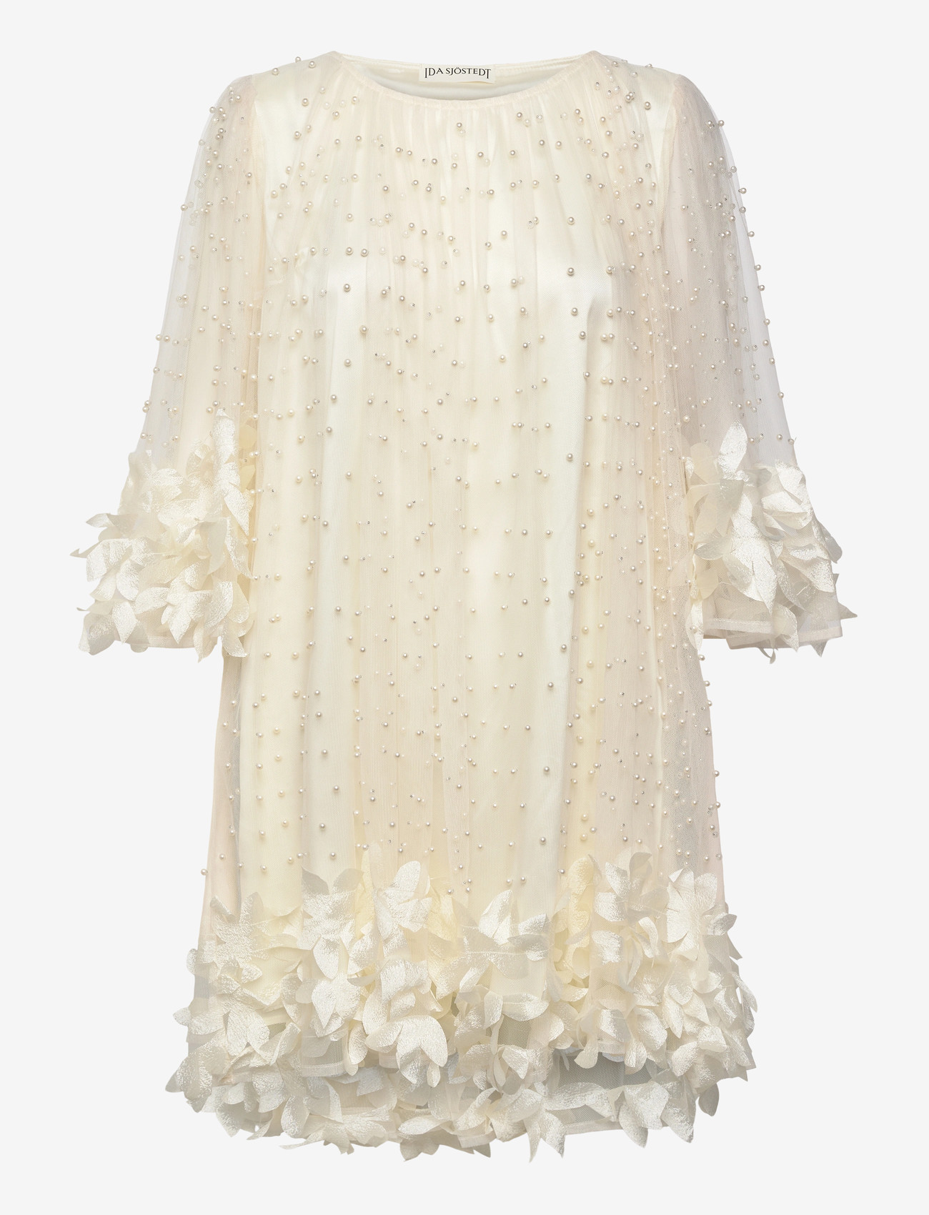 Ida Sjöstedt - RIVER BEAD DRESS - cocktailklänningar - cream white - 1
