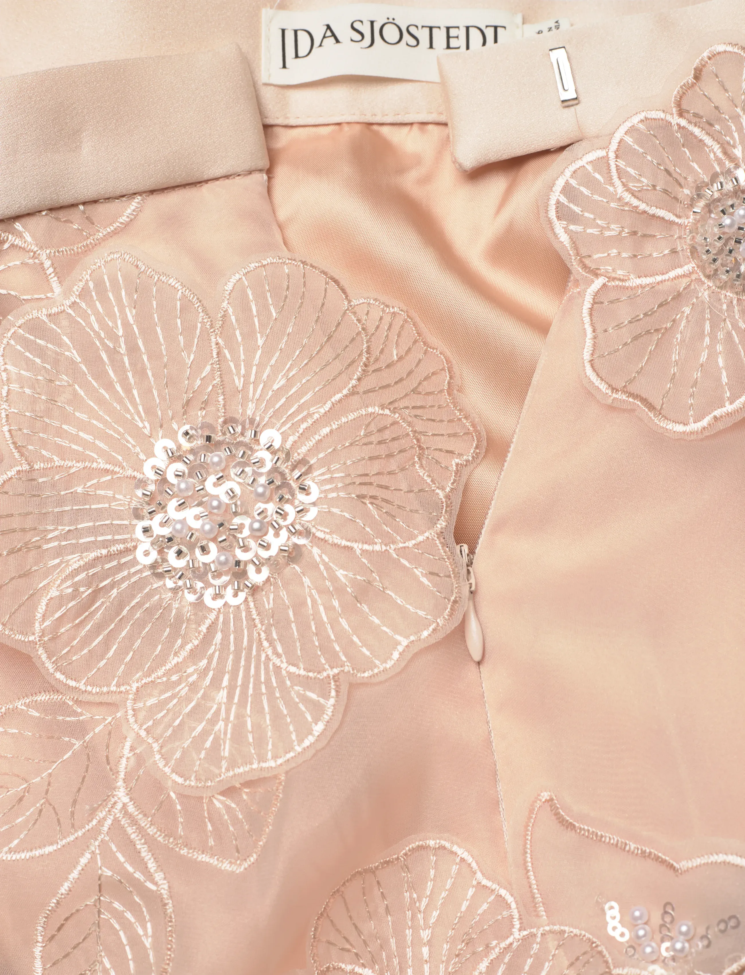 Ida Sjöstedt - ISTGARDENIA SKIRT - paillettenrokken - soft peach - 3