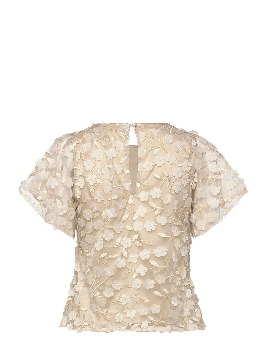 Ida Sjöstedt - ISTLILJA TOP - blouses à manches courtes - greige - 2