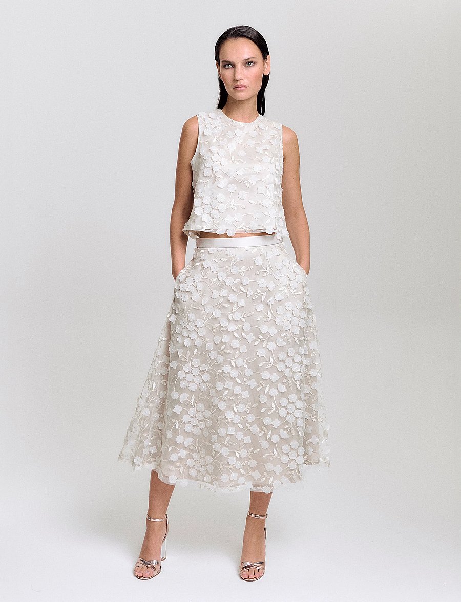 Ida Sjöstedt - ISTRAVEN SKIRT - midi-röcke - greige - 0