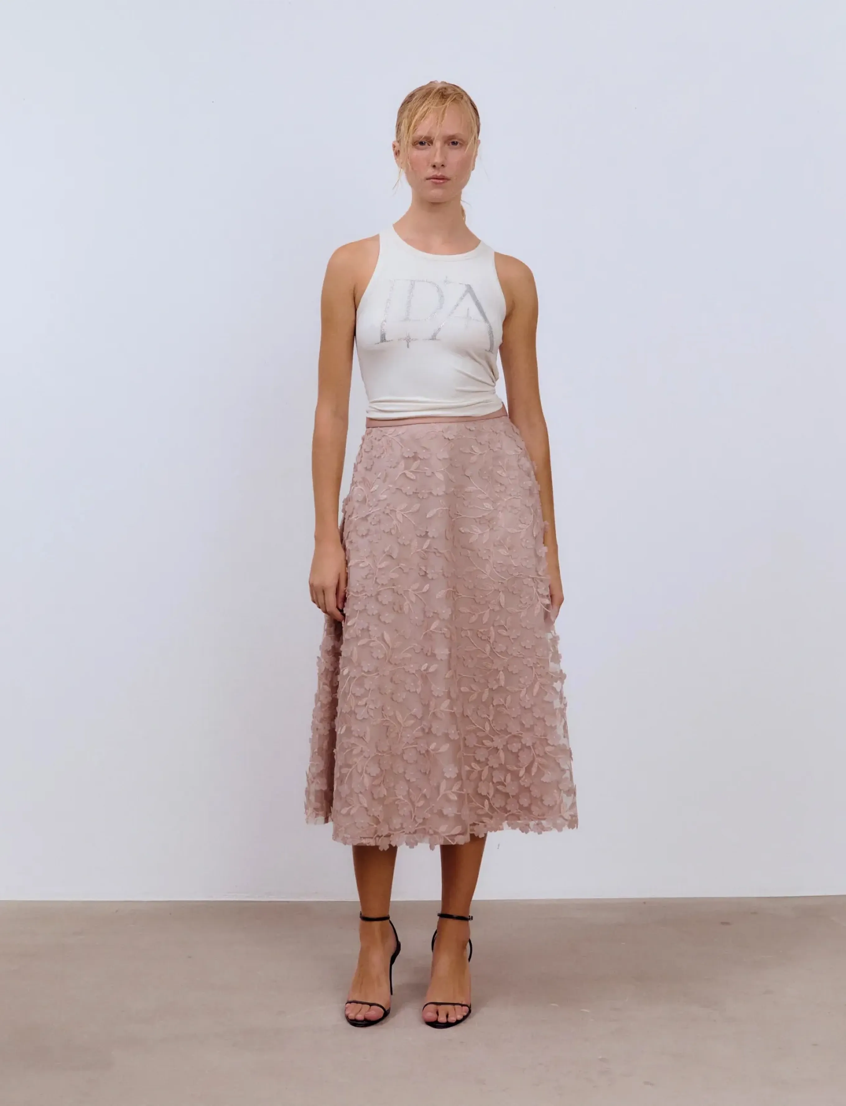 Ida Sjöstedt RAVEN SKIRT - Nederdele - PALE MINK / pink/rose