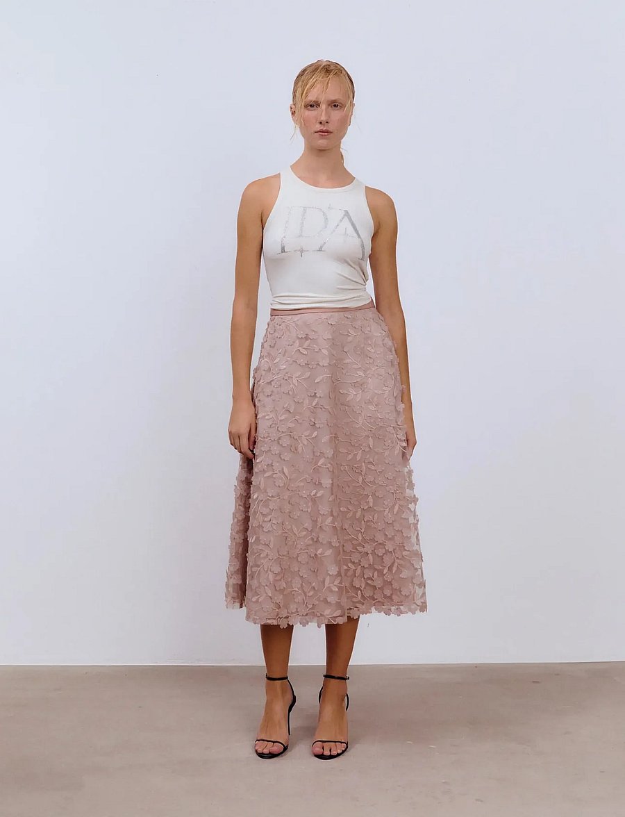 Ida Sjöstedt - ISTRAVEN SKIRT - midi-röcke - pale mink - 0