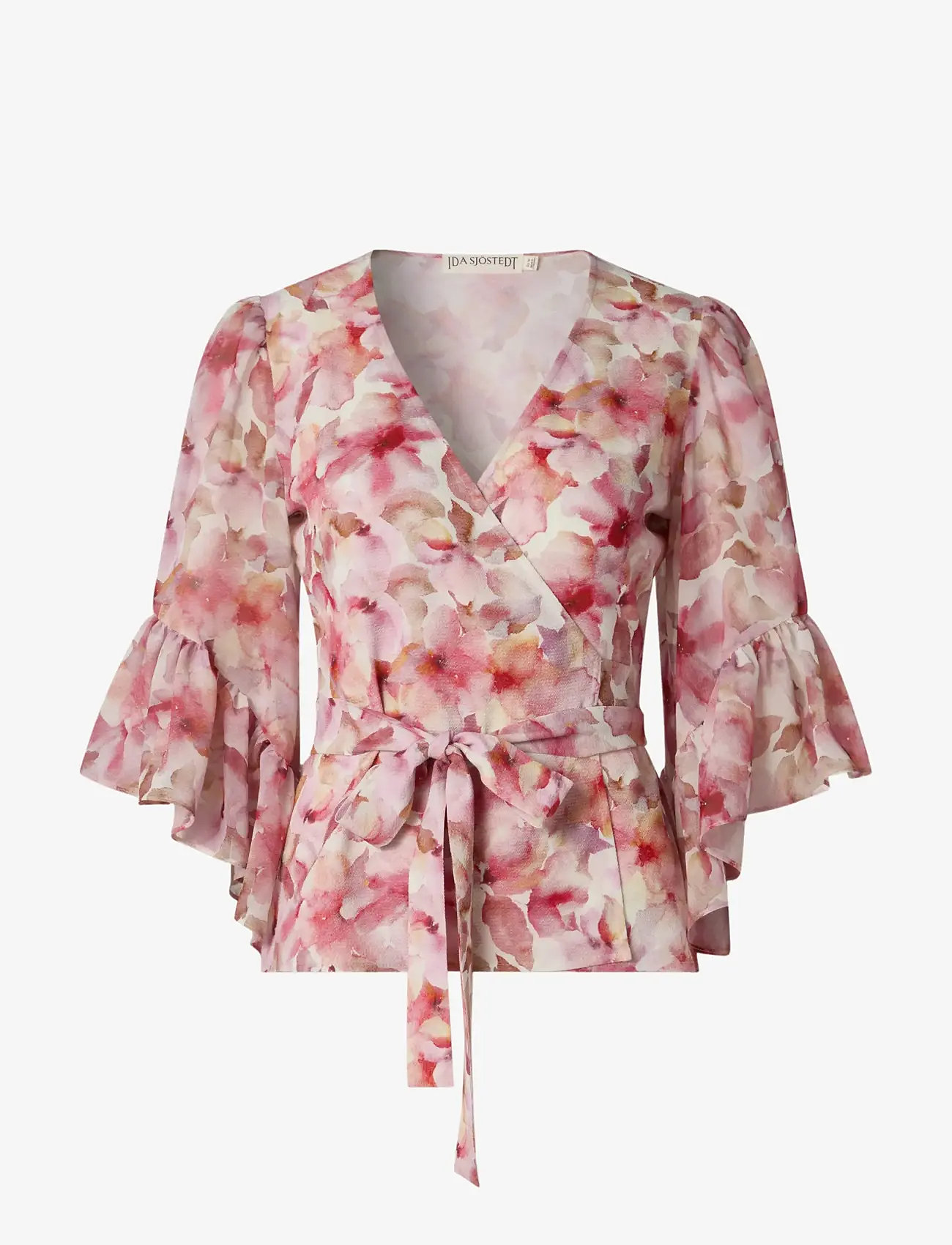 Ida Sjöstedt - HALLIE BLOUSE - short-sleeved blouses - coral florals - 1