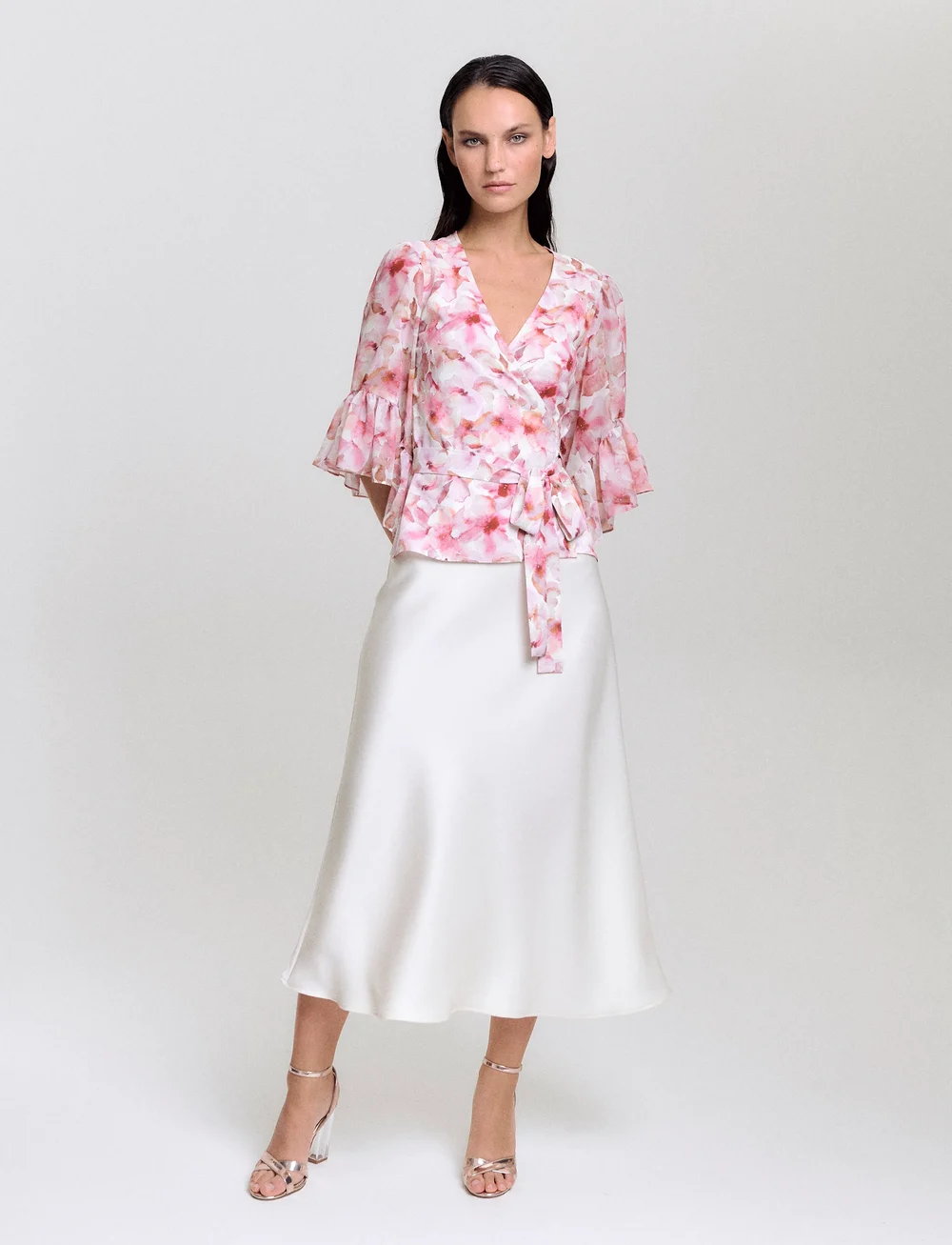 Ida Sjöstedt - HALLIE BLOUSE - kortermede bluser - coral florals - 0