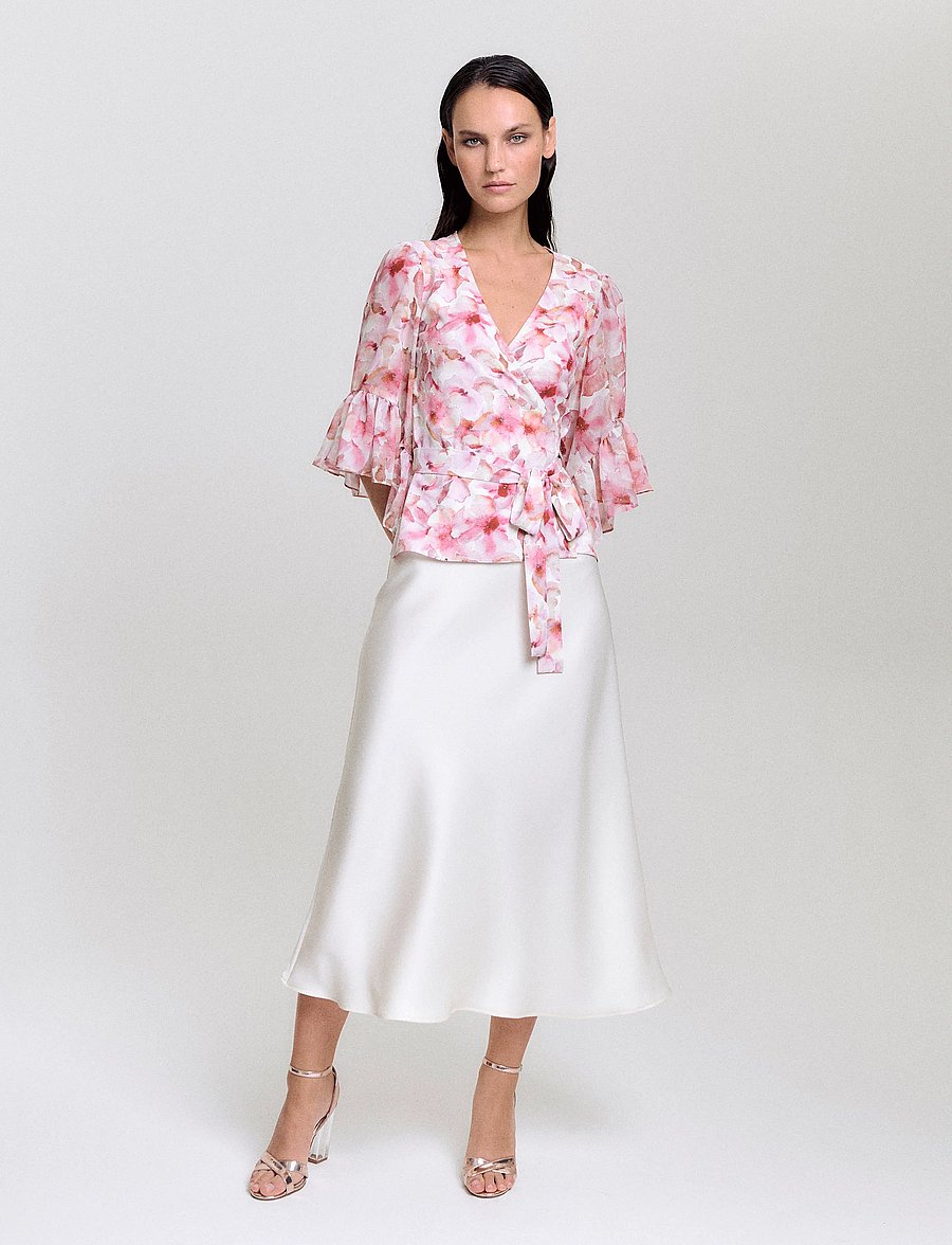 Ida Sjöstedt - HALLIE BLOUSE - coral florals - 0