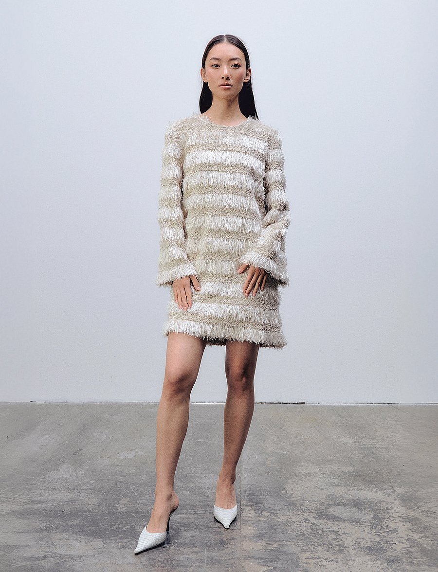 Ida Sjöstedt - SABRINA DRESS - short dresses - greige - 0