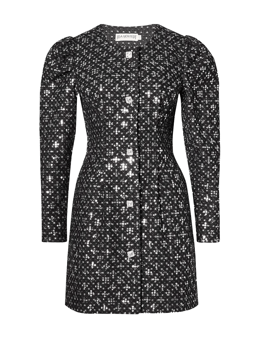 Ida Sjöstedt - GABRIELLE DRESS - litritega kleidid - washed black - 1