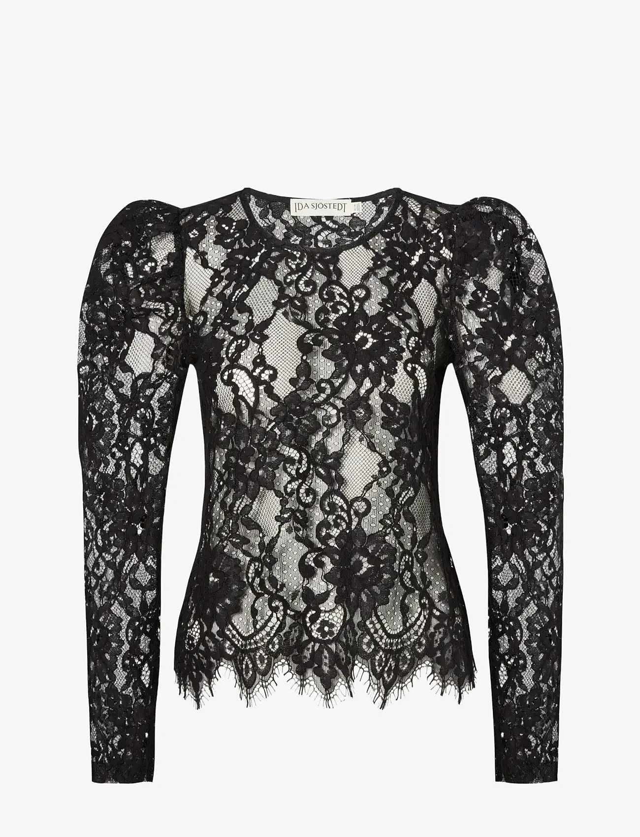 Ida Sjöstedt - MAXINE TOP - long sleeved blouses - black - 1