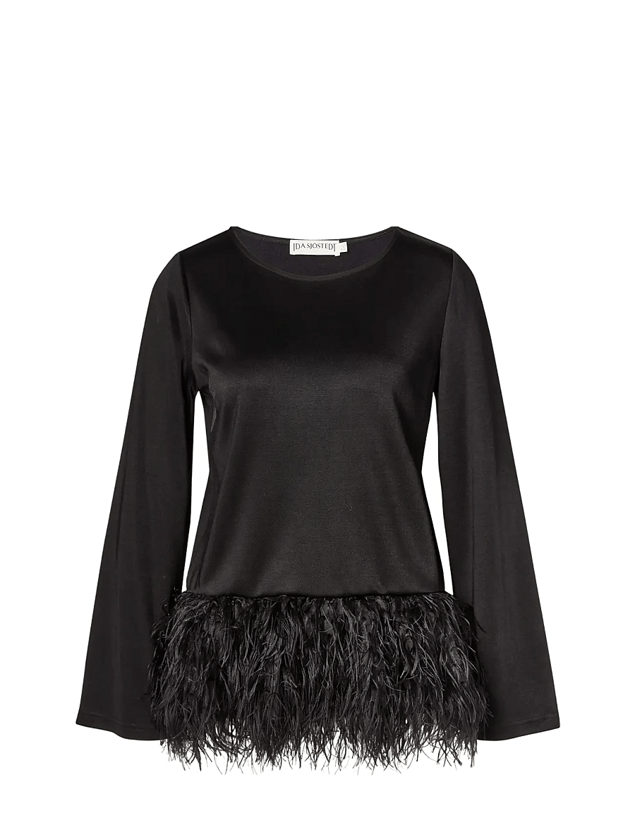 Ida Sjöstedt - BEATRICE TOP - blouses met lange mouwen - black - 1