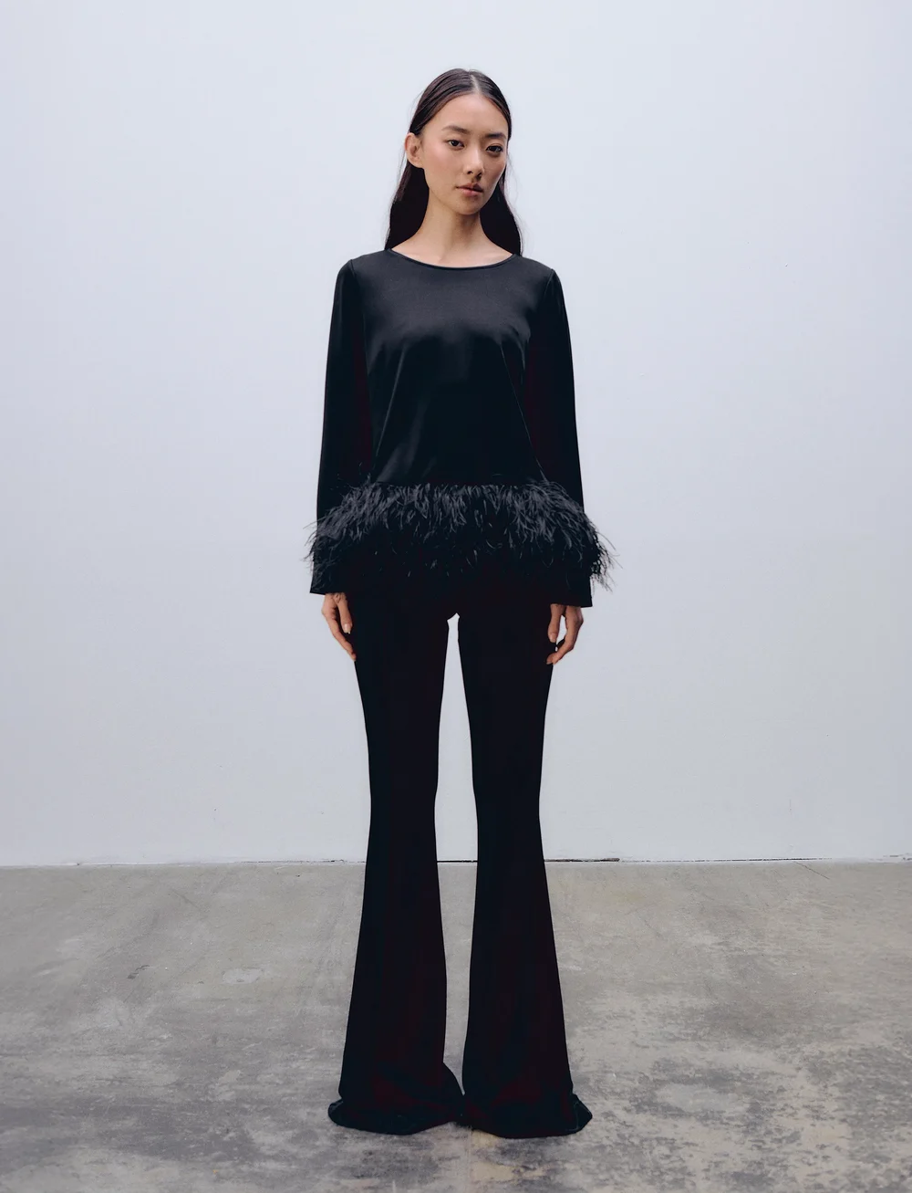 Ida Sjöstedt - BEATRICE TOP - langærmede bluser - black - 0