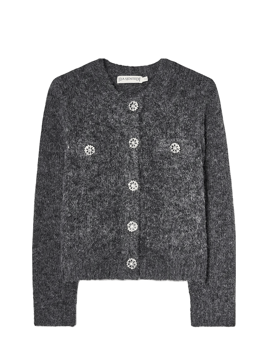 Ida Sjöstedt - JULEE CARDIGAN - strickjacken - dark grey - 1