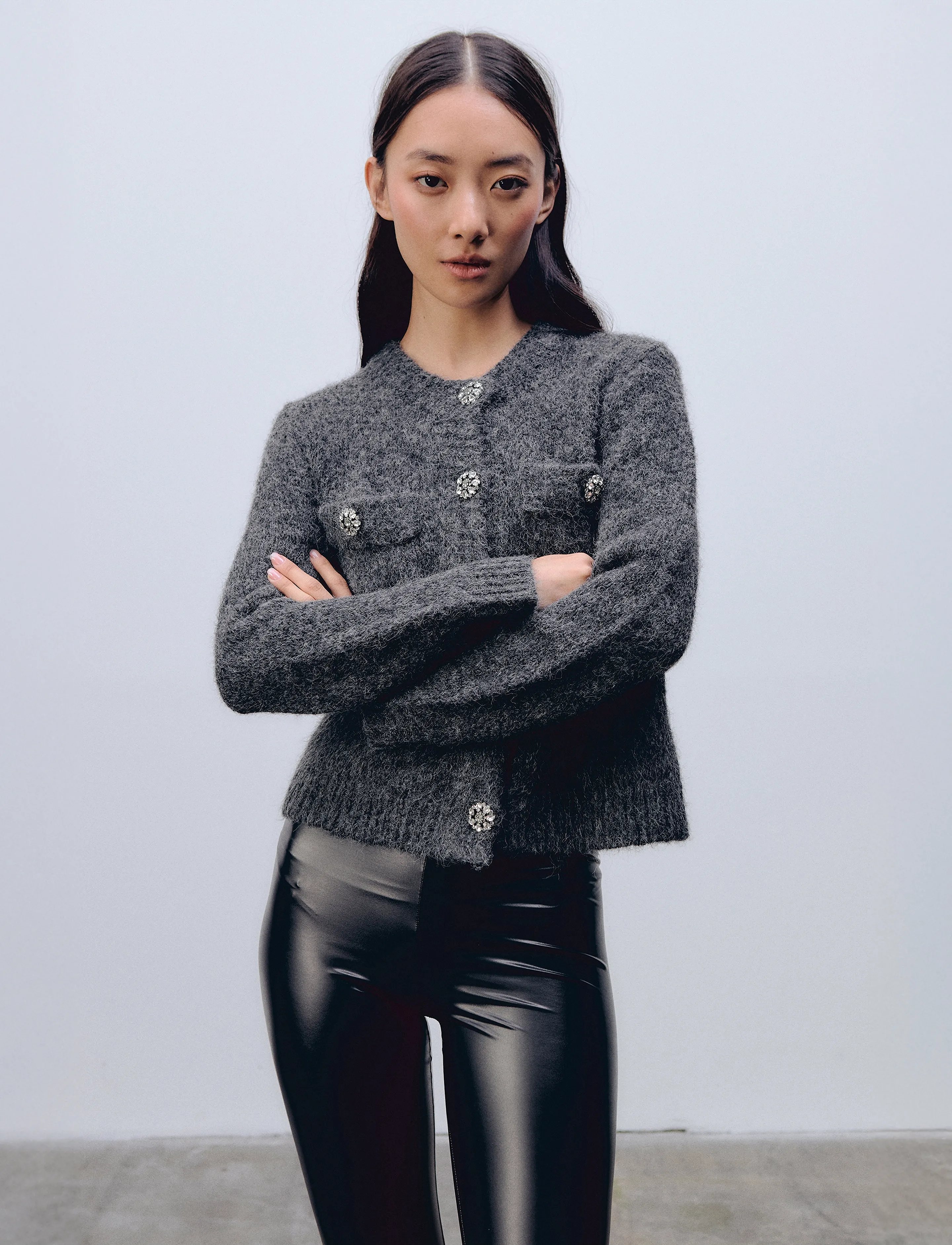 Ida Sjöstedt Julee Cardigan, 44, Grey, Strik > Cardigans, Dame
