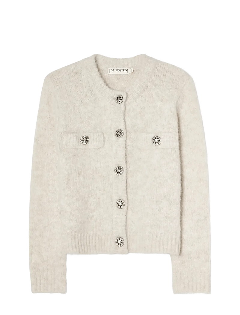 Ida Sjöstedt - JULEE CARDIGAN - kardiganid - silver white - 1