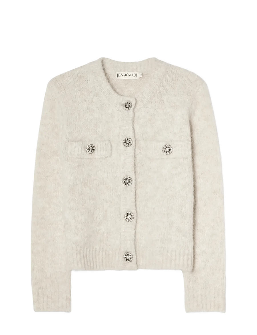 Ida Sjöstedt - JULEE CARDIGAN - strickjacken - silver white - 1