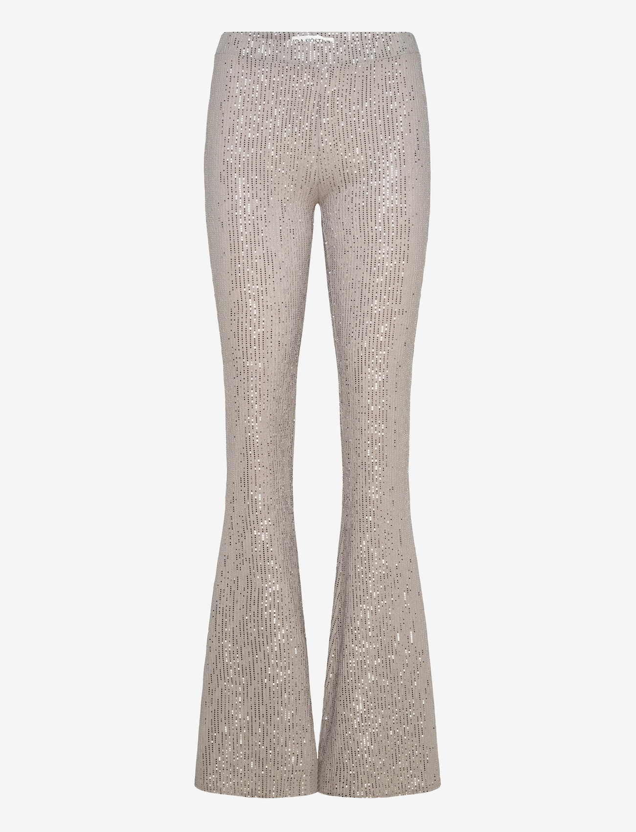 Ida Sjöstedt - STAR TROUSERS - utsvängda byxor - greige silver - 1
