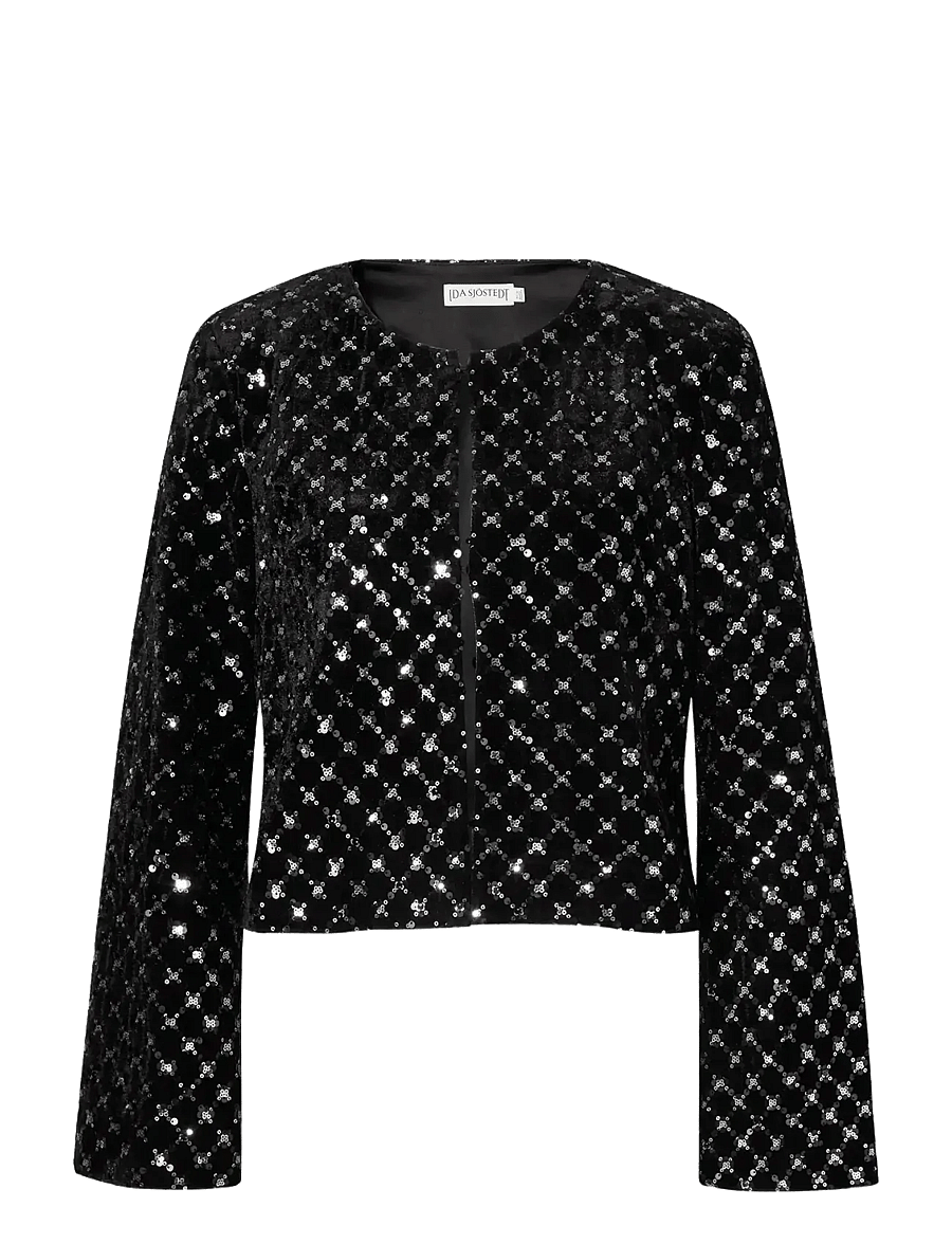 Ida Sjöstedt - TABITHA JACKET - tunna jackor - black glimmer - 1