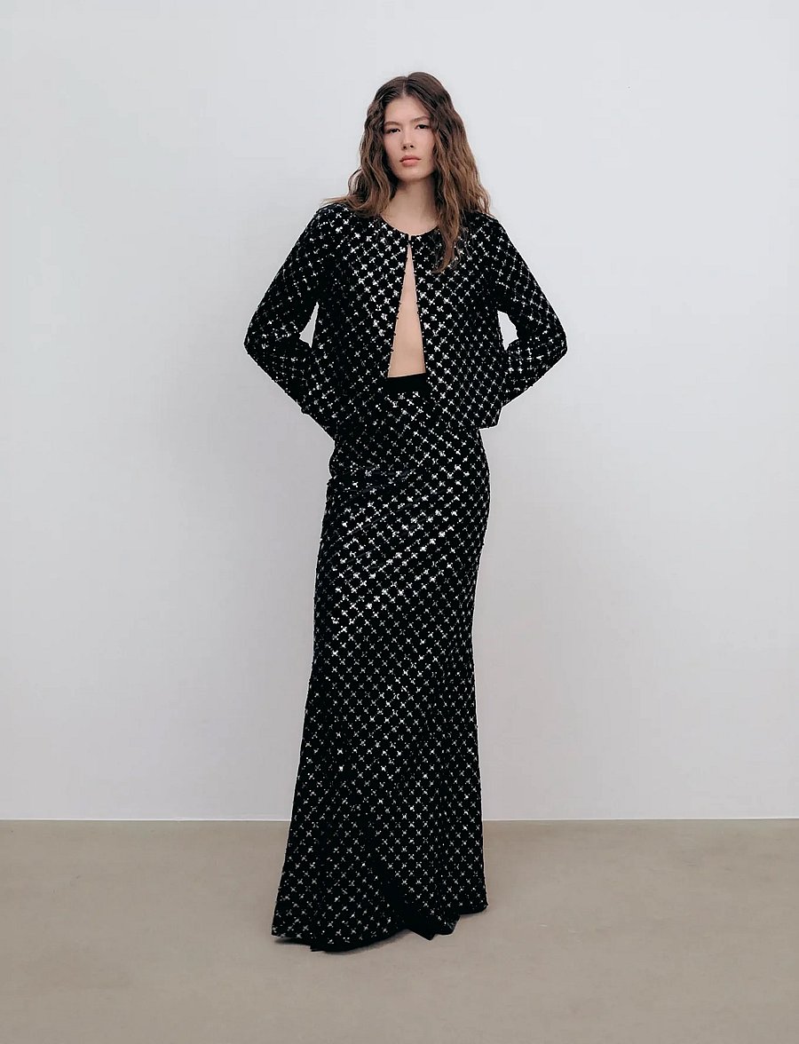 Ida Sjöstedt - ISTXENIA SKIRT - paillet nederdele - black glimmer - 0