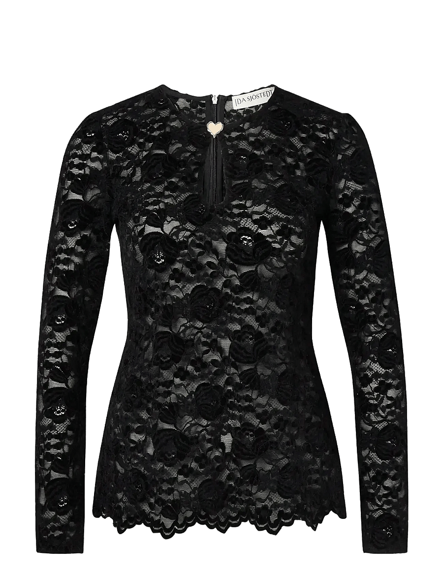 Ida Sjöstedt - ISTTASHA TOP - pikkade varrukatega pluusid - black - 1