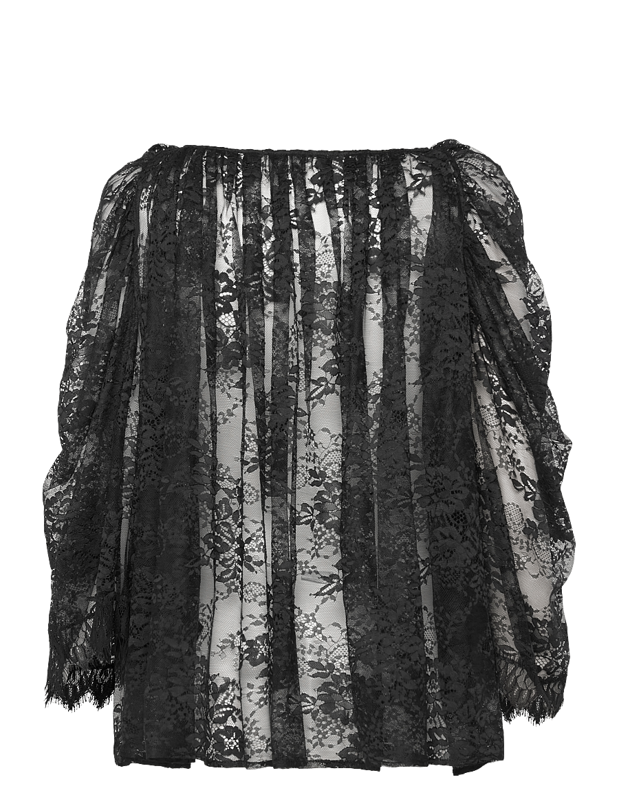 Ida Sjöstedt - ISTGRACE TOP - långärmade blusar - black - 2