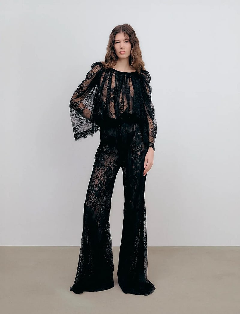 Ida Sjöstedt - ISTGRACE TOP - long sleeved blouses - black - 0