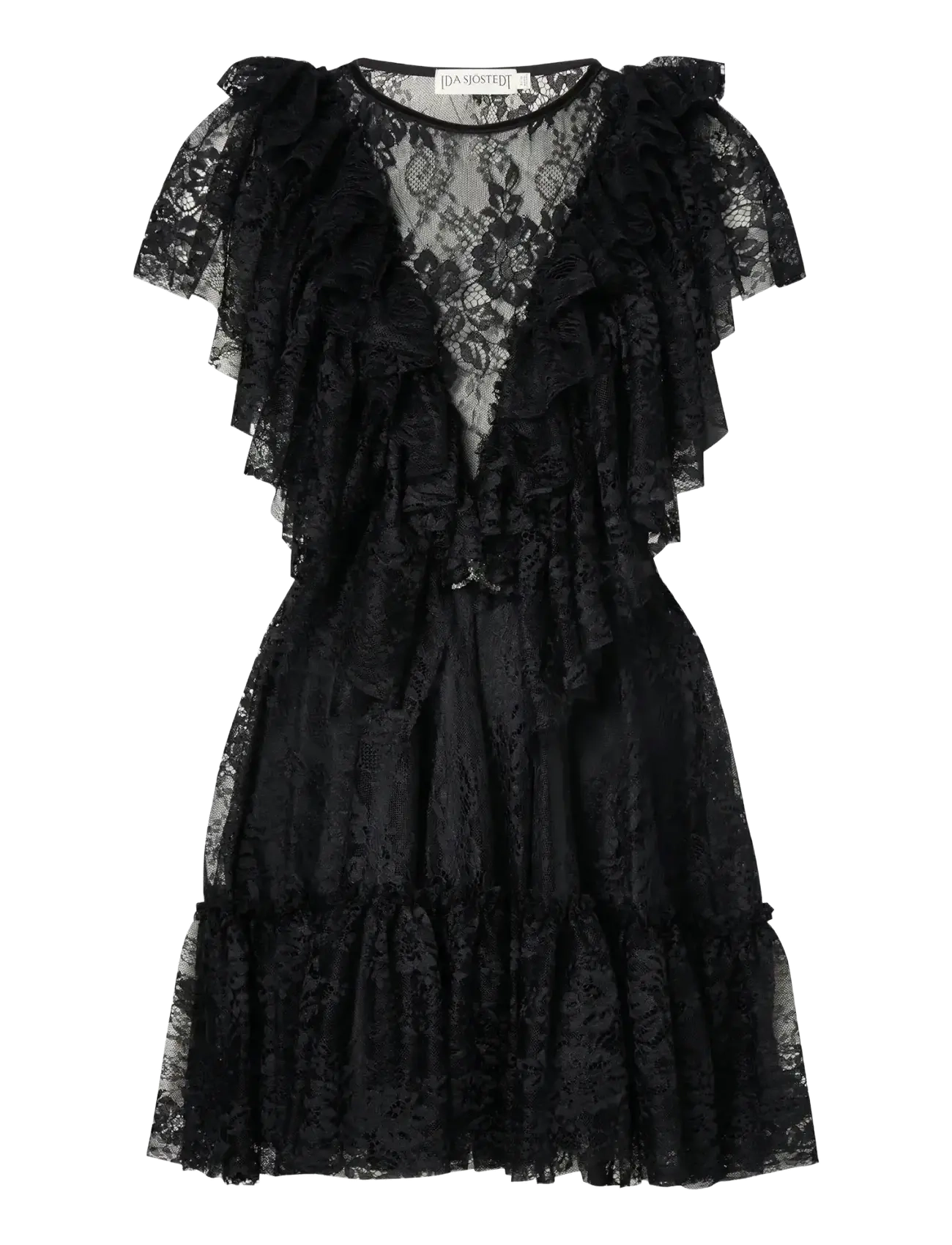 Ida Sjöstedt LETICIA DRESS - Lace dresses - BLACK / black