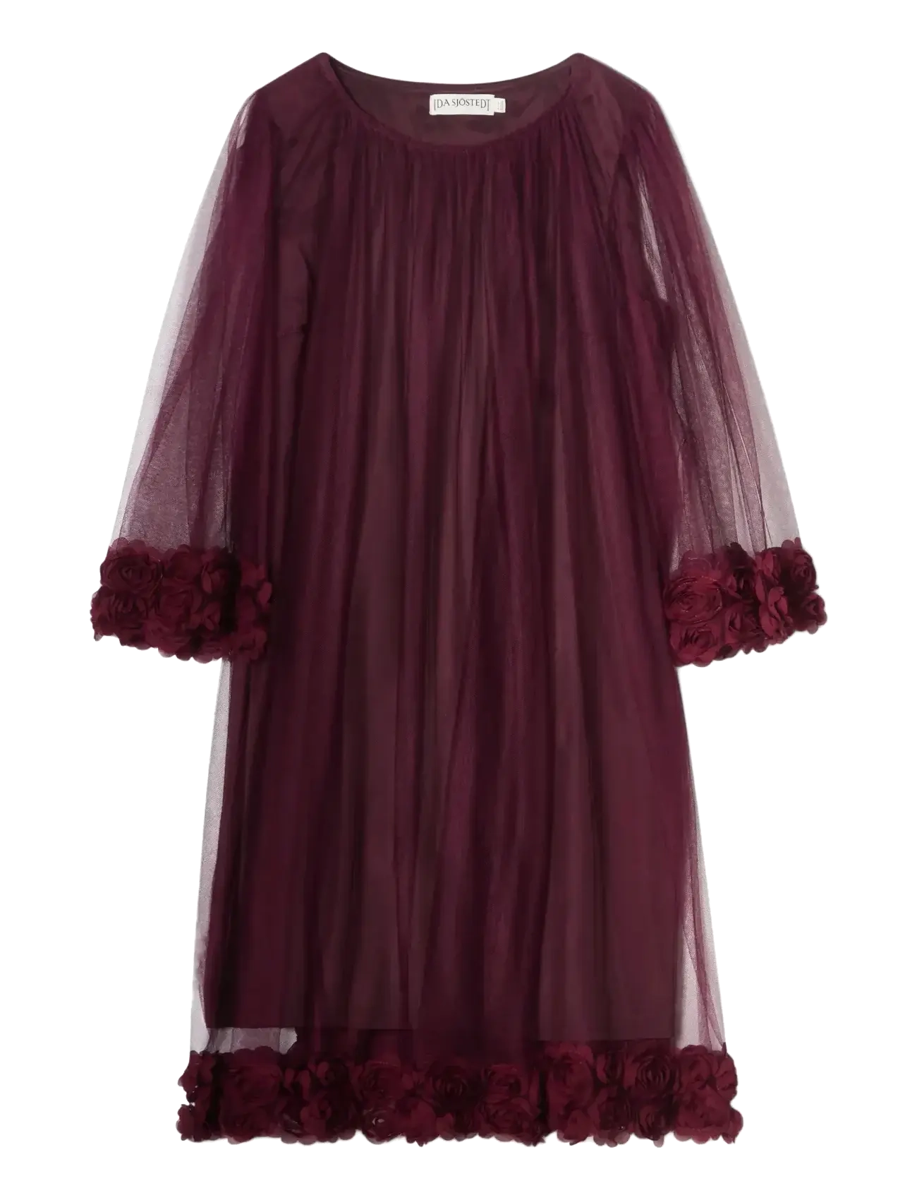 RIVER ROSE DRESS - BURGUNDY