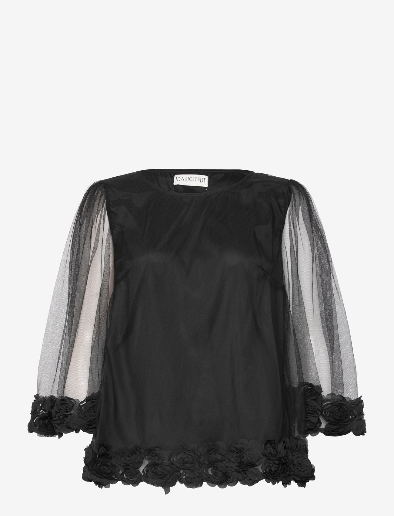 Ida Sjöstedt - ISTCARISMAROSE TOP - short-sleeved blouses - black - 1