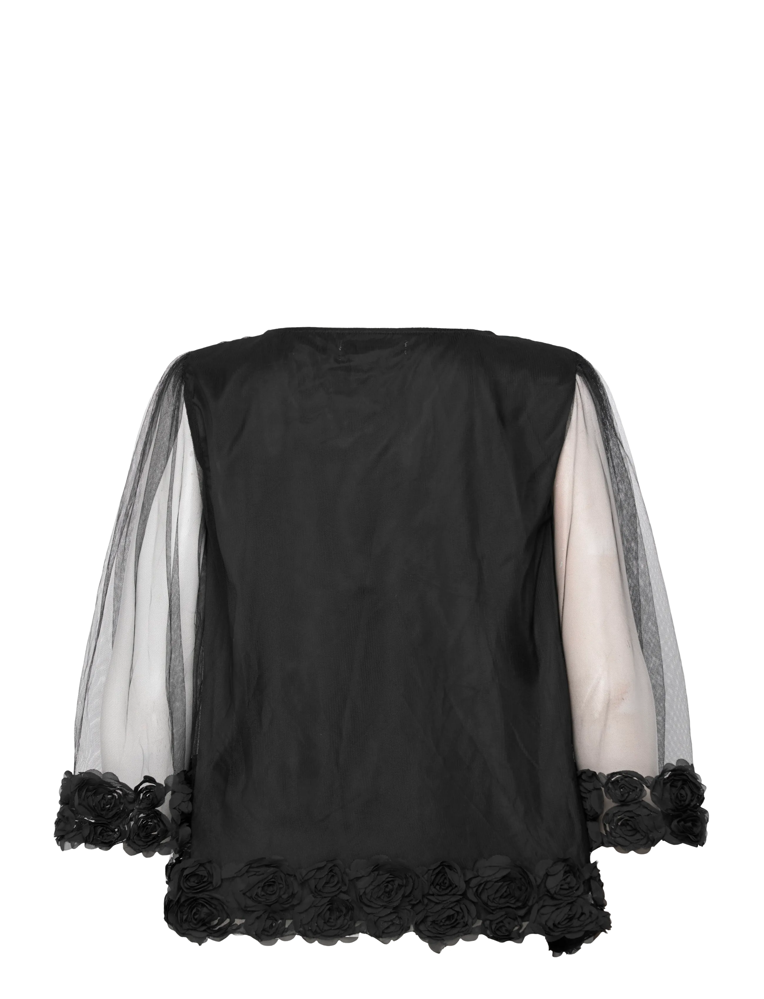 Ida Sjöstedt - ISTCARISMAROSE TOP - kortærmede bluser - black - 2