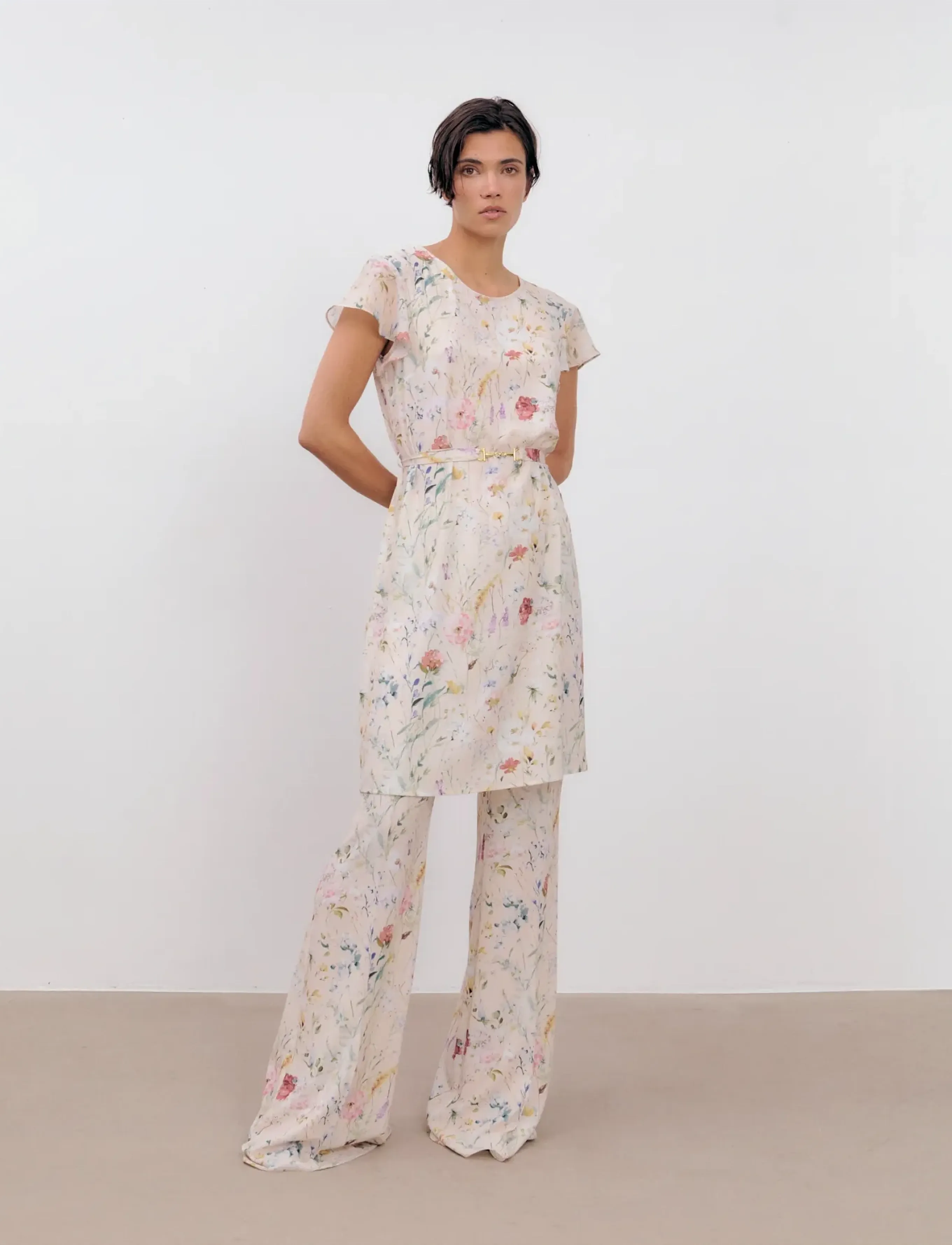 Ida Sjöstedt LINDSAY TROUSERS - Neue Mode - DAINTY FLORAL / pink/rose