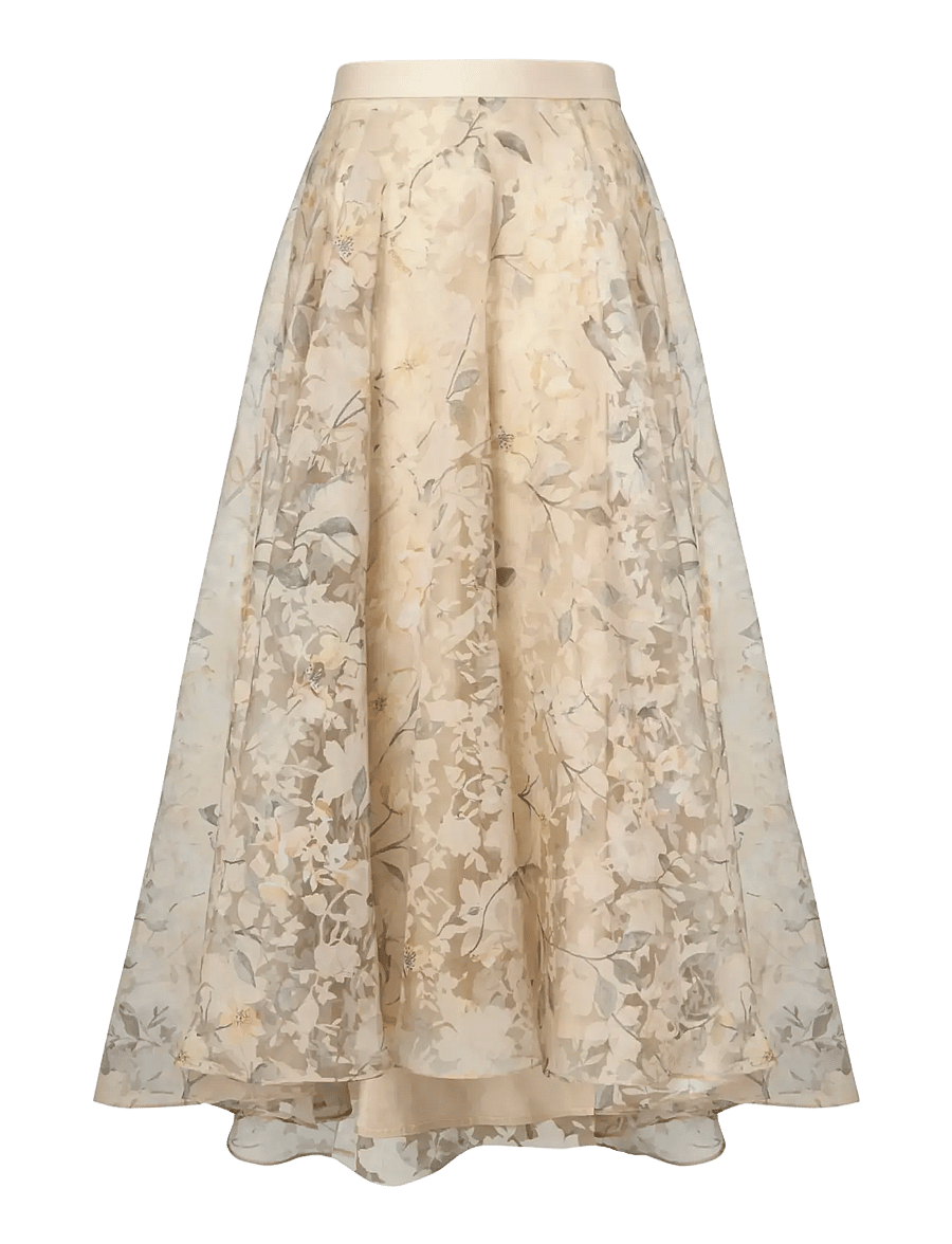 Ida Sjöstedt - GARDENIA SKIRT - maxi skirts - champagne meadow - 1