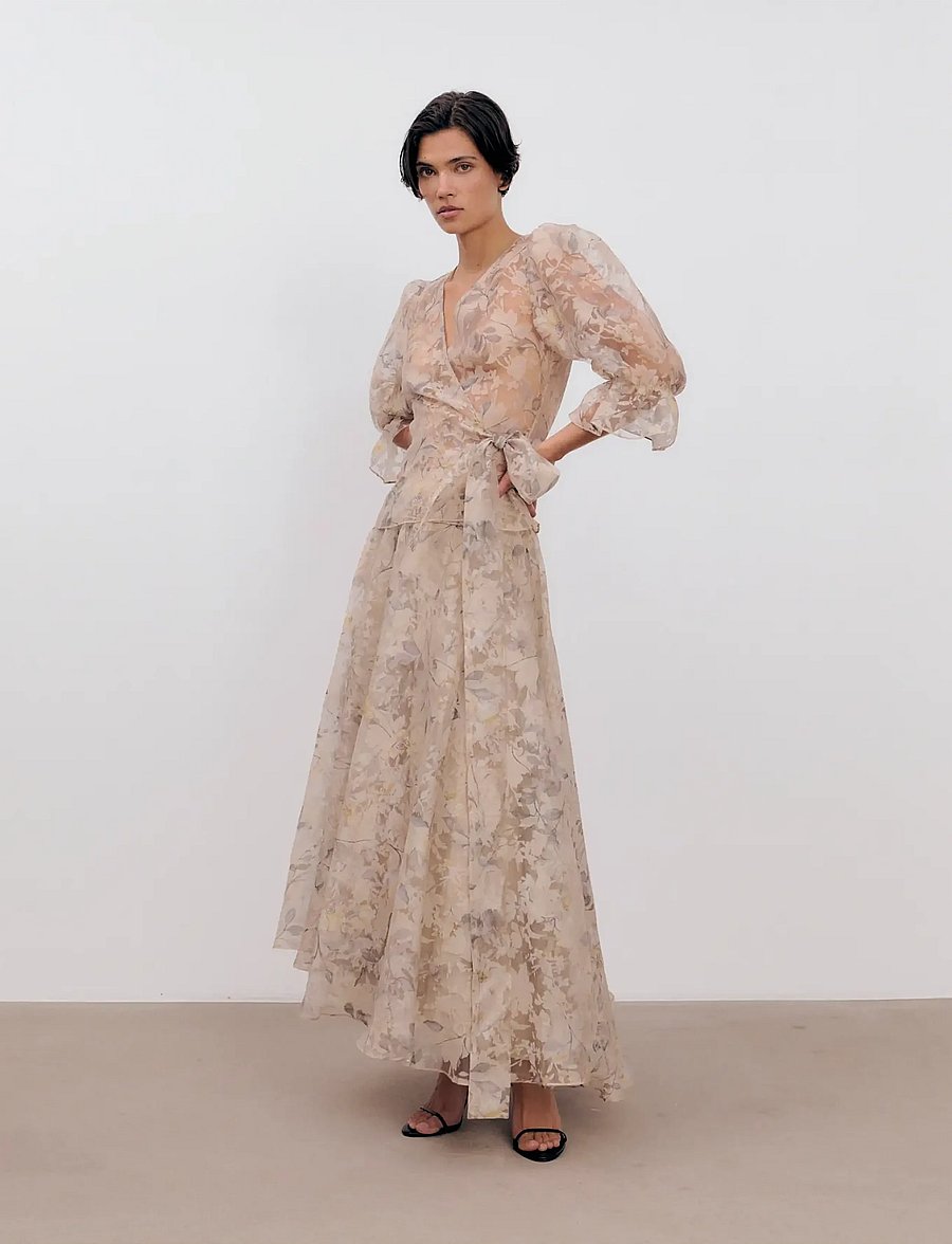 Ida Sjöstedt - GARDENIA SKIRT - maxi skirts - champagne meadow - 0