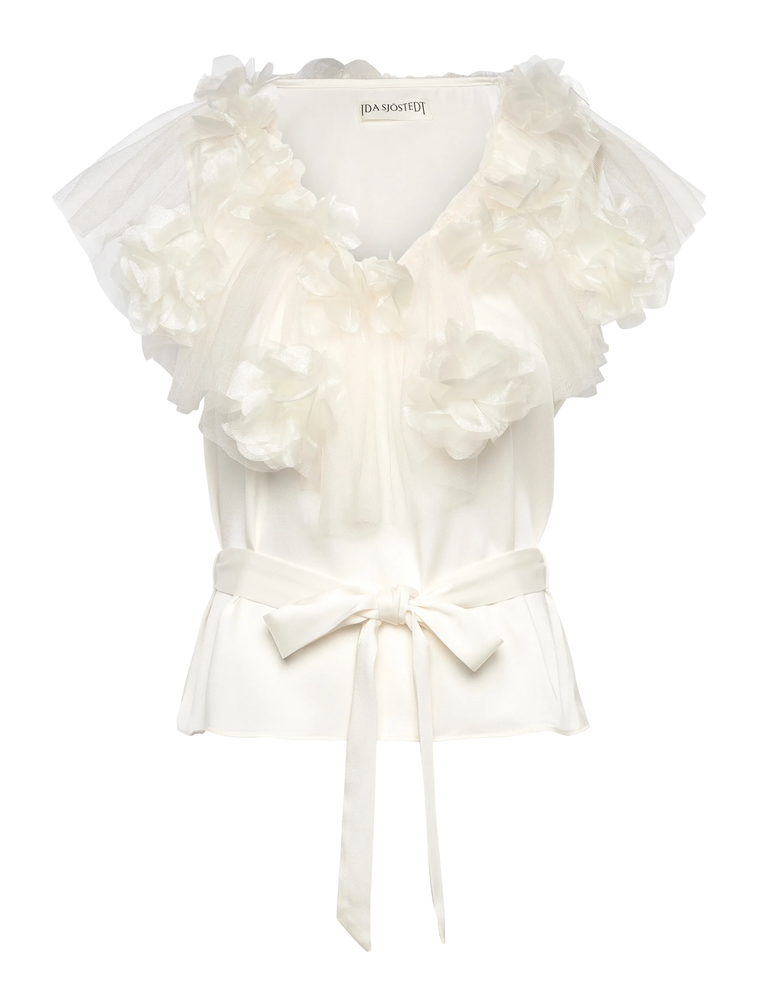 IDA SJÖSTEDT Viola Oberteil Cream - 40 - Damen