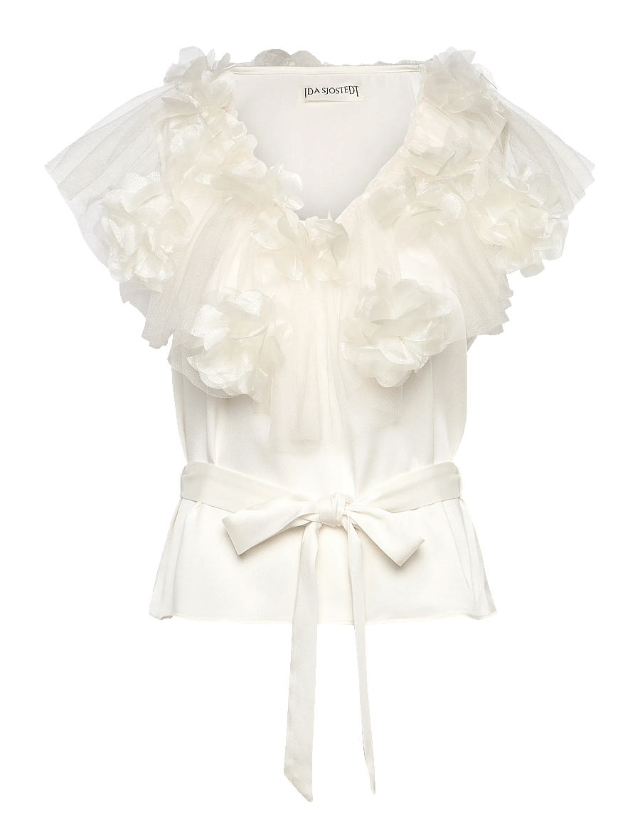 Ida Sjöstedt - VIOLA TOP - ermalausar blússur - cream white - 1
