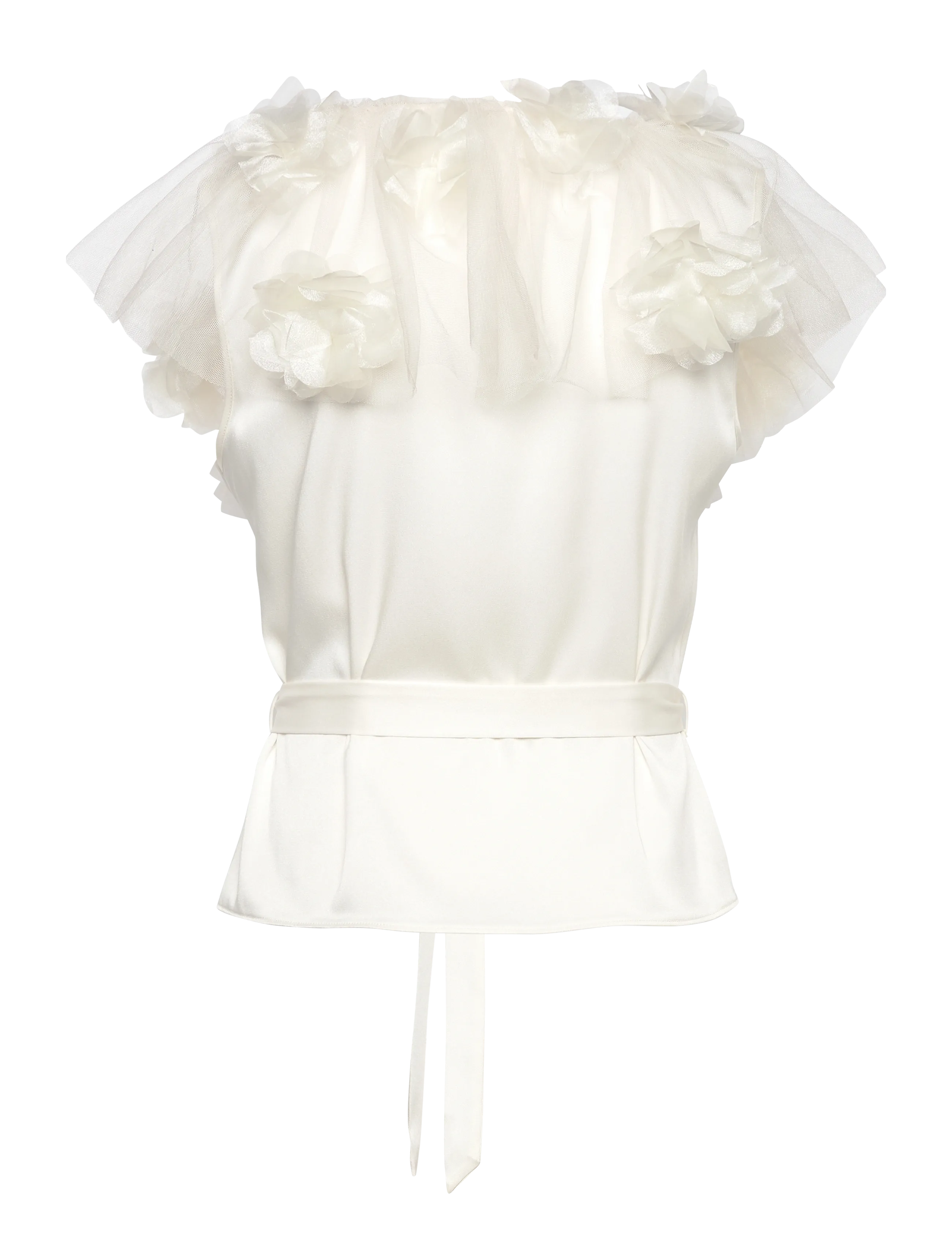 Ida Sjöstedt - VIOLA TOP - ermalausar blússur - cream white - 2