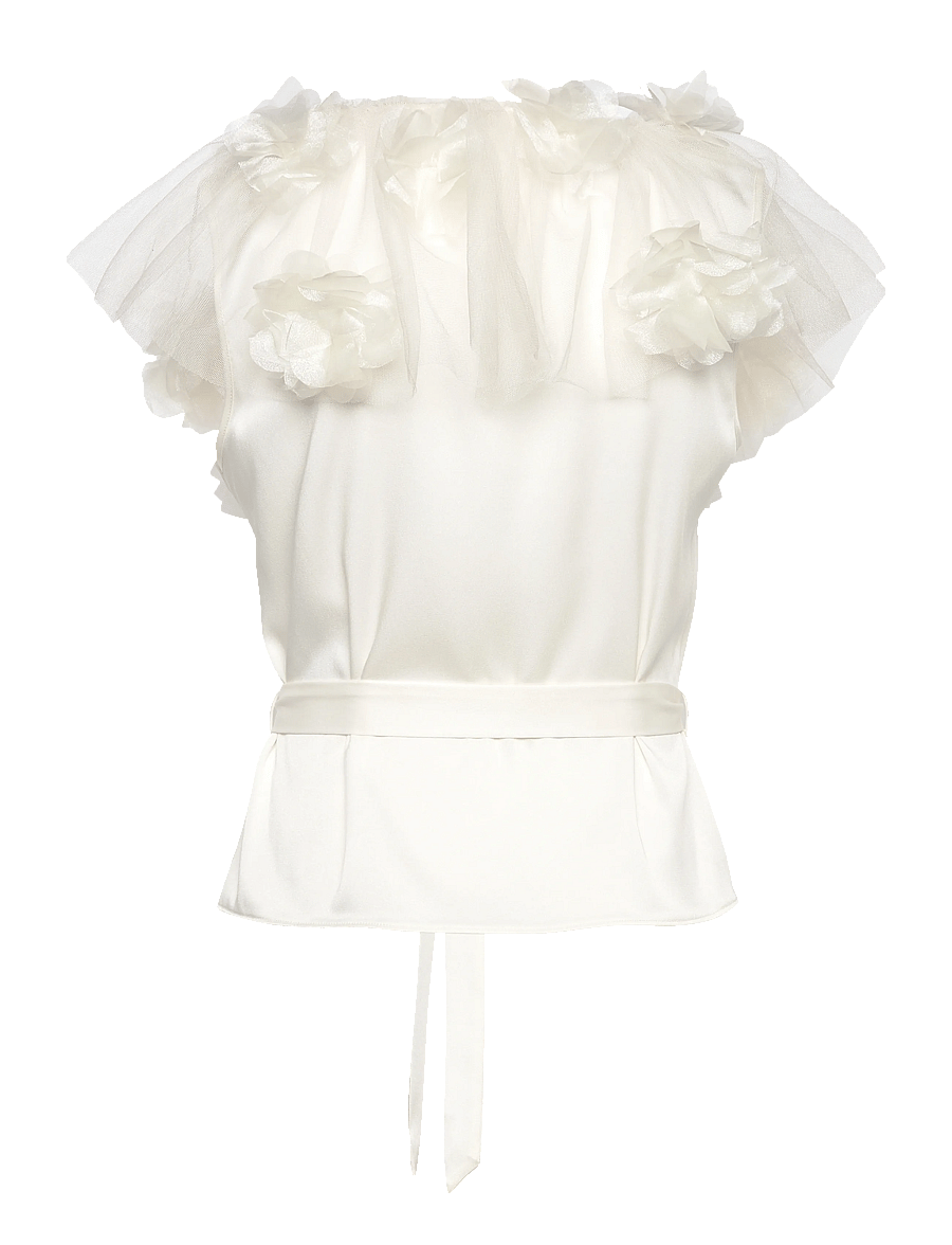 Ida Sjöstedt - VIOLA TOP - ermalausar blússur - cream white - 2