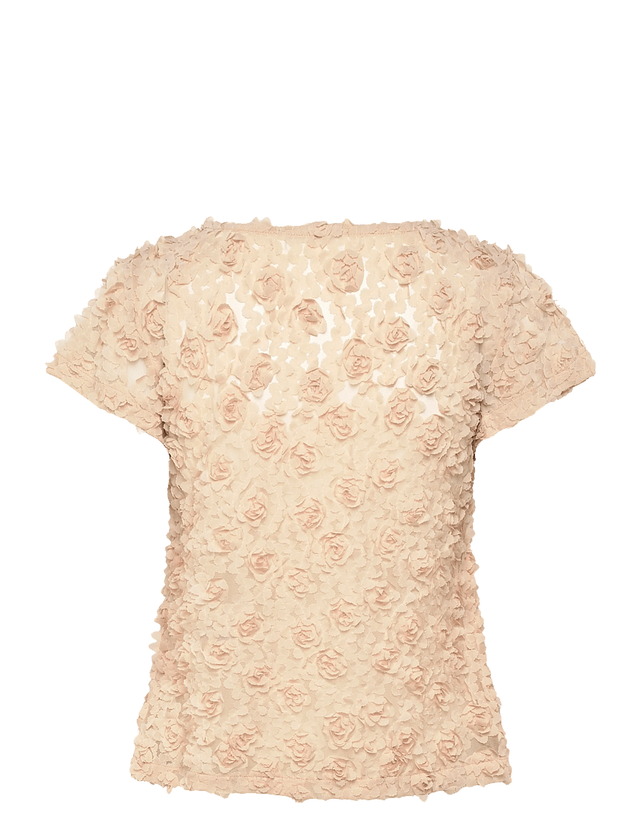 Ida Sjöstedt - ISTJULIE 3D TOP - t-shirts - sand - 2