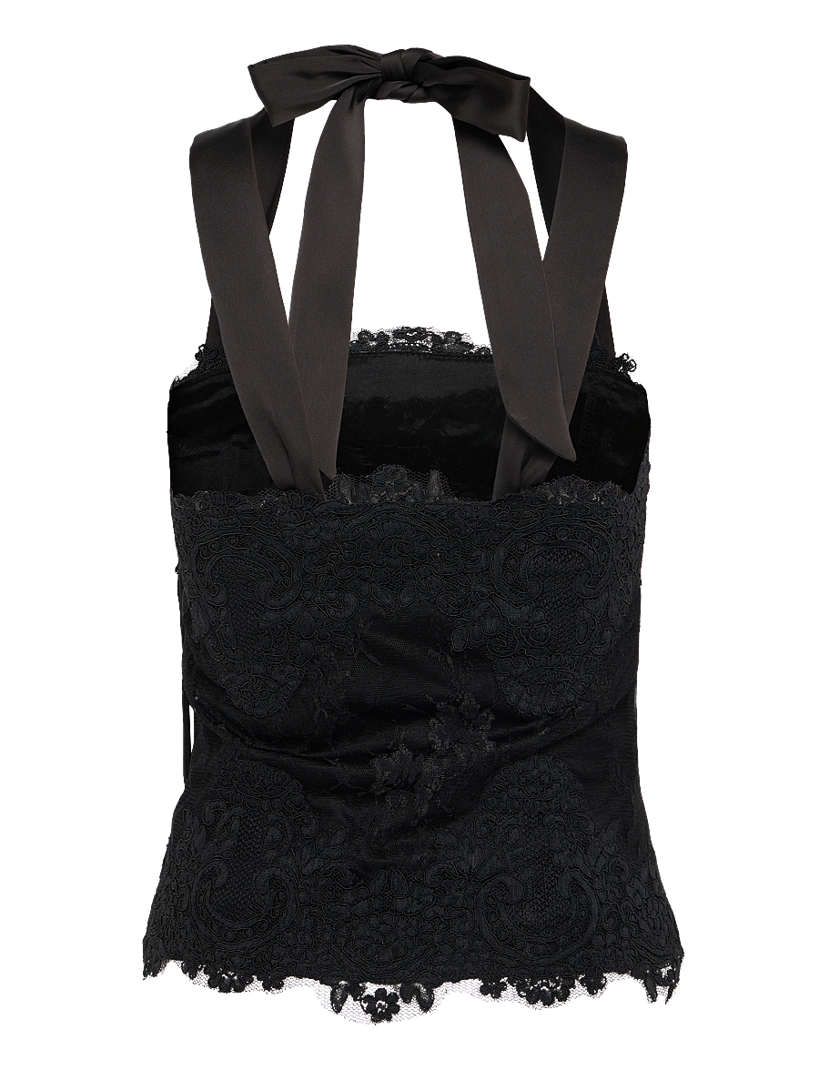 Ida Sjöstedt - MIRA TOP - Ärmellose tops - black - 2