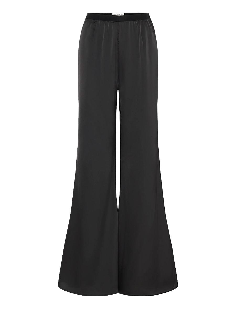 Ida Sjöstedt - MIRREN TROUSERS - utsvängda byxor - black - 1
