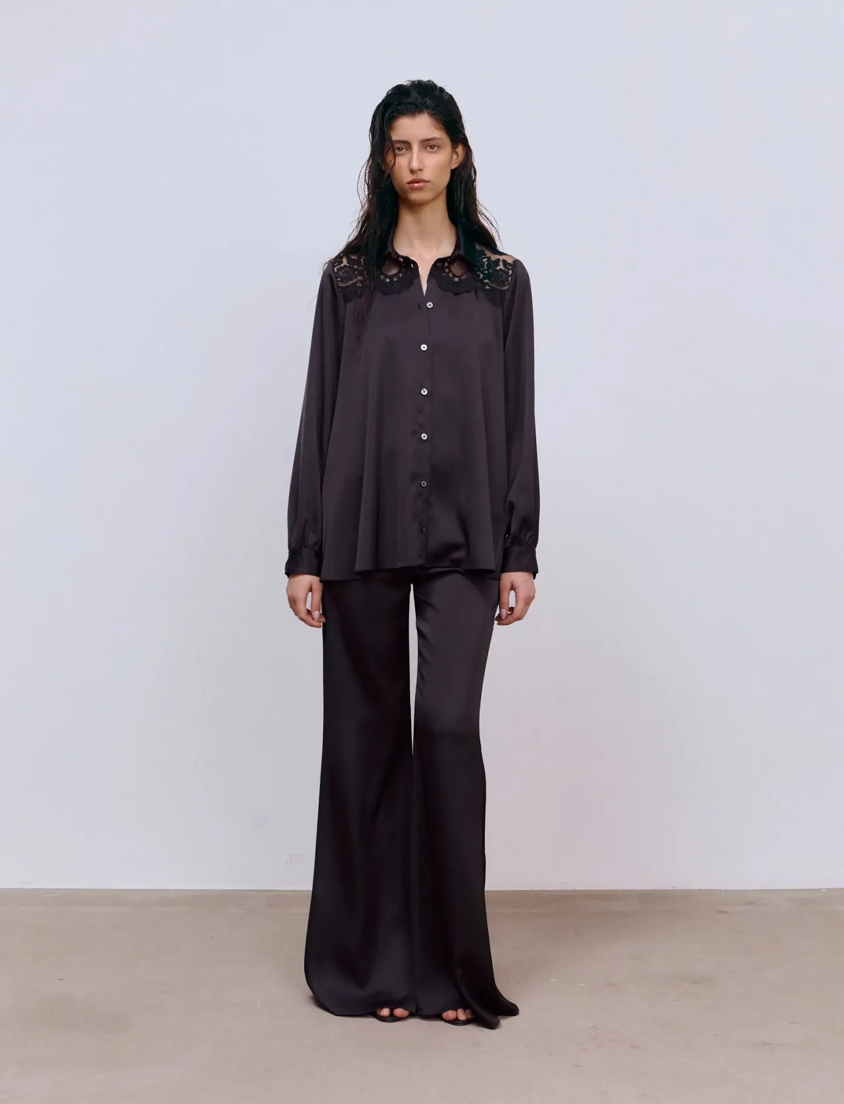 Ida Sjöstedt Mirren Trousers, 34, Schwarz - Flared, Frauen