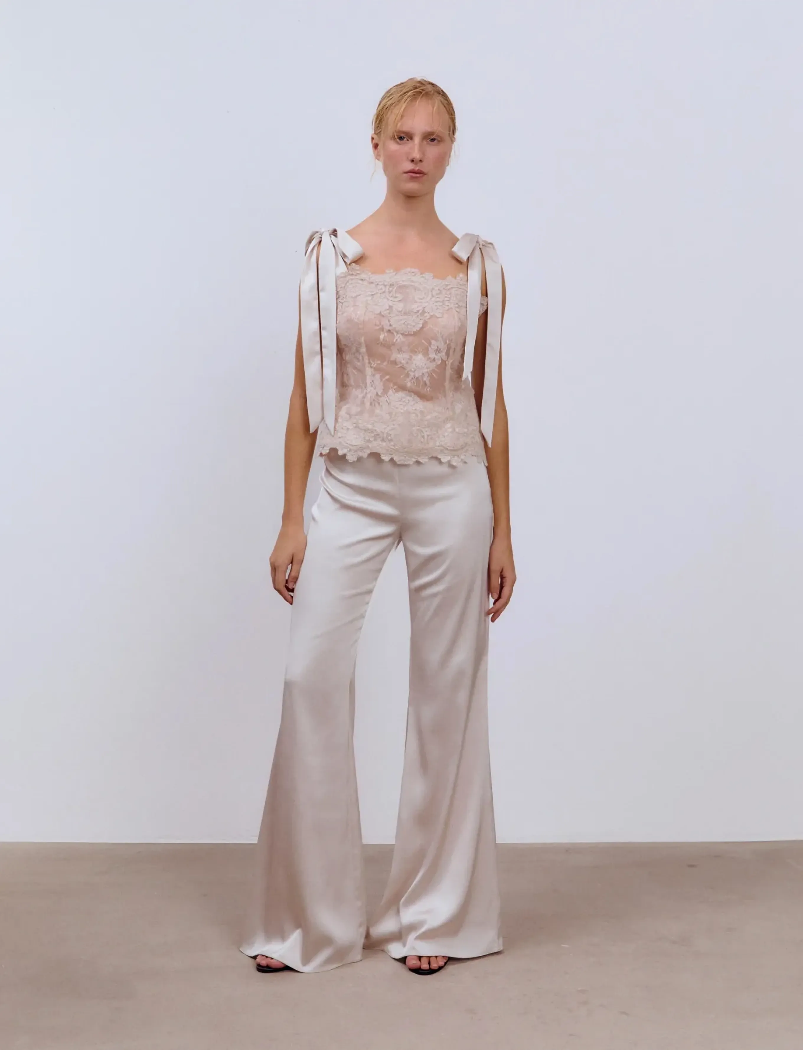 Ida Sjöstedt Mirren Trousers, 44, Grey, Bukser > Flared, Dame
