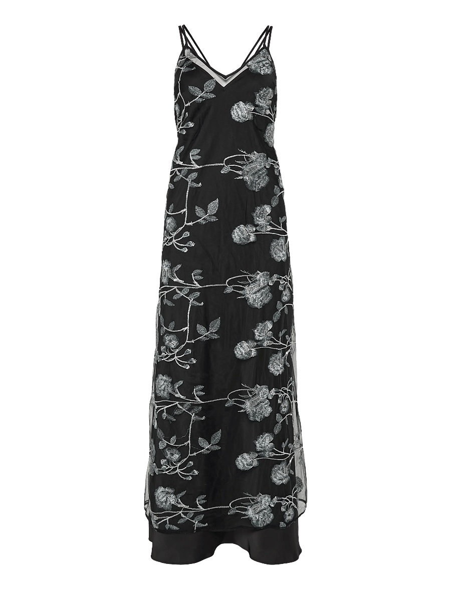 Ida Sjöstedt - EVANGELINE DRESS - aftonklänningar - grey floral (with slip) - 0