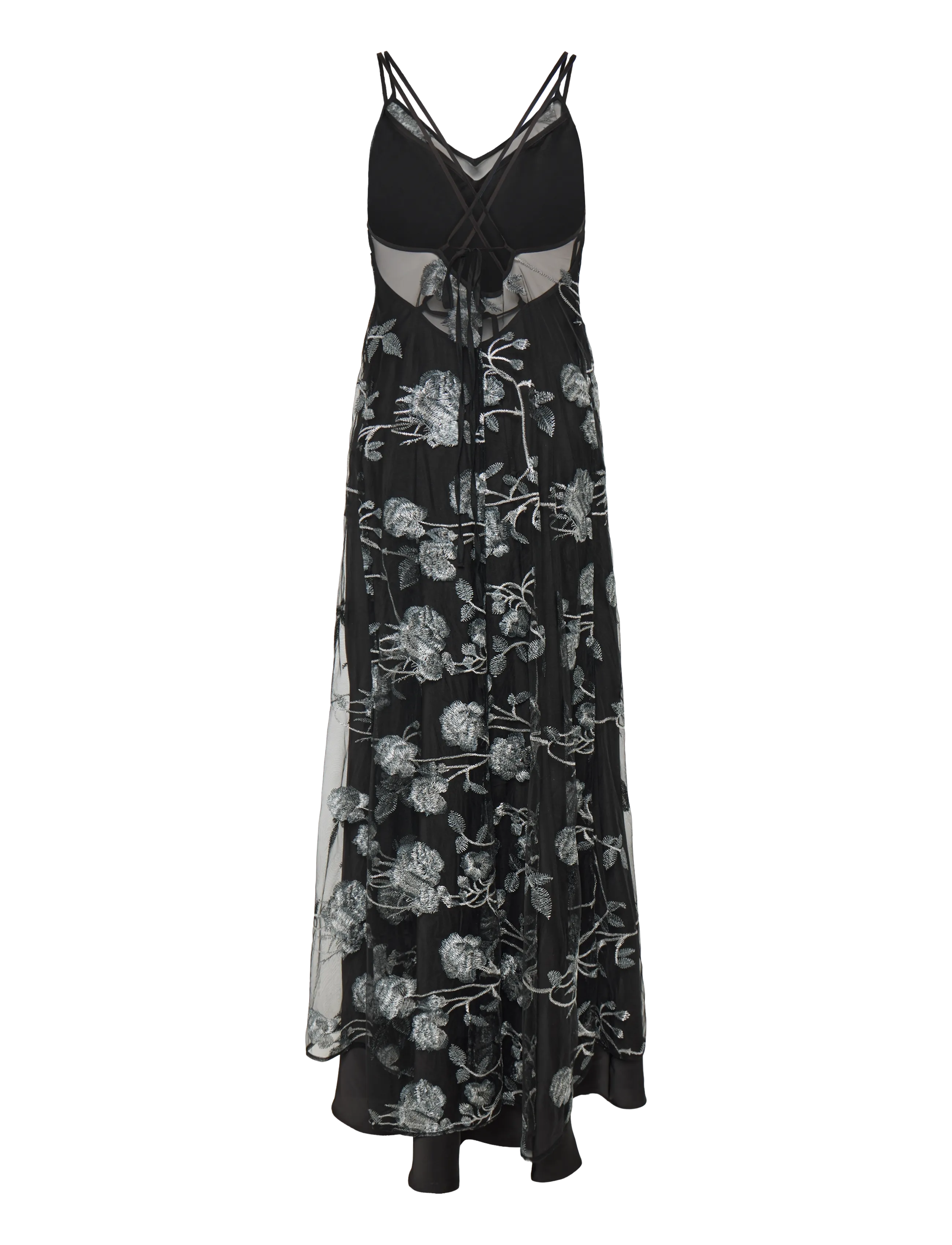 Ida Sjöstedt - EVANGELINE DRESS - grey floral (with slip) - 1
