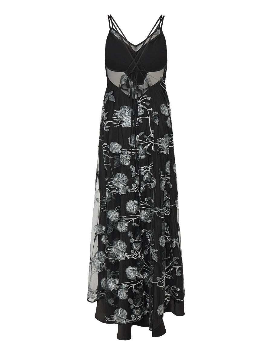Ida Sjöstedt - EVANGELINE DRESS - aftonklänningar - grey floral (with slip) - 1