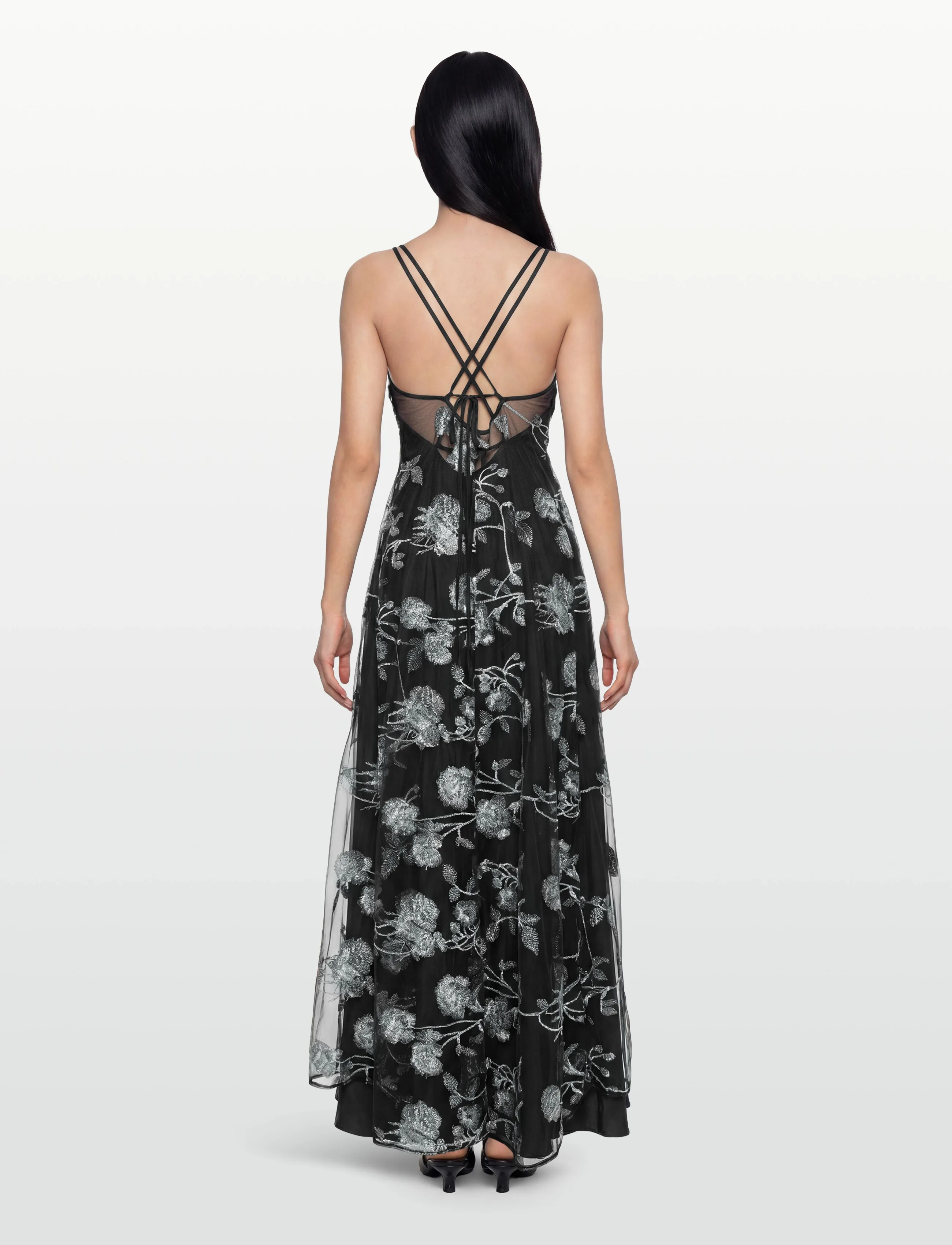 Ida Sjöstedt - EVANGELINE DRESS - evening dresses - grey floral (with slip) - 4